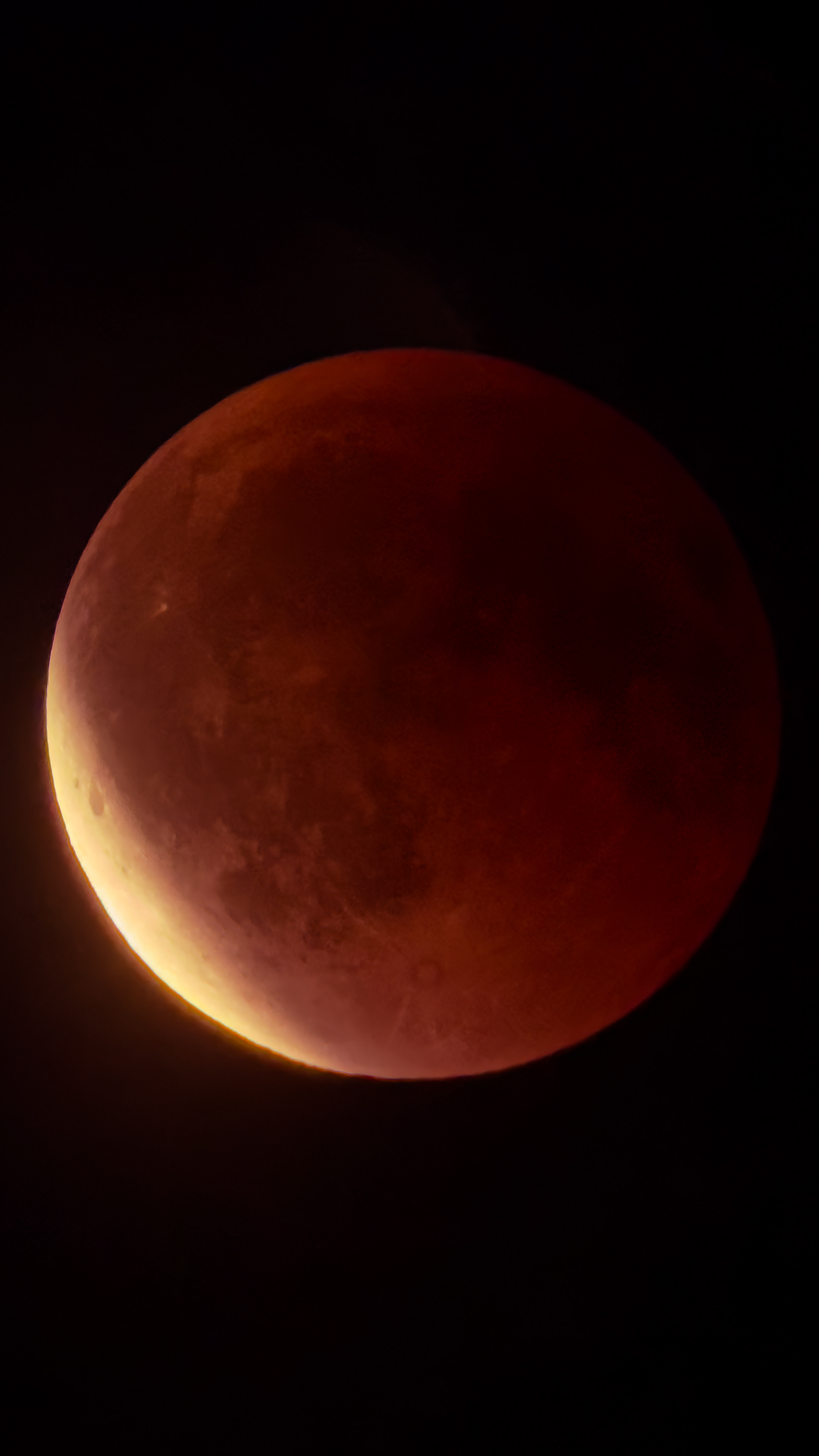Blood Moon shot with iPhone 16 pro max and scope(Swarovski HD 40*Zoom)