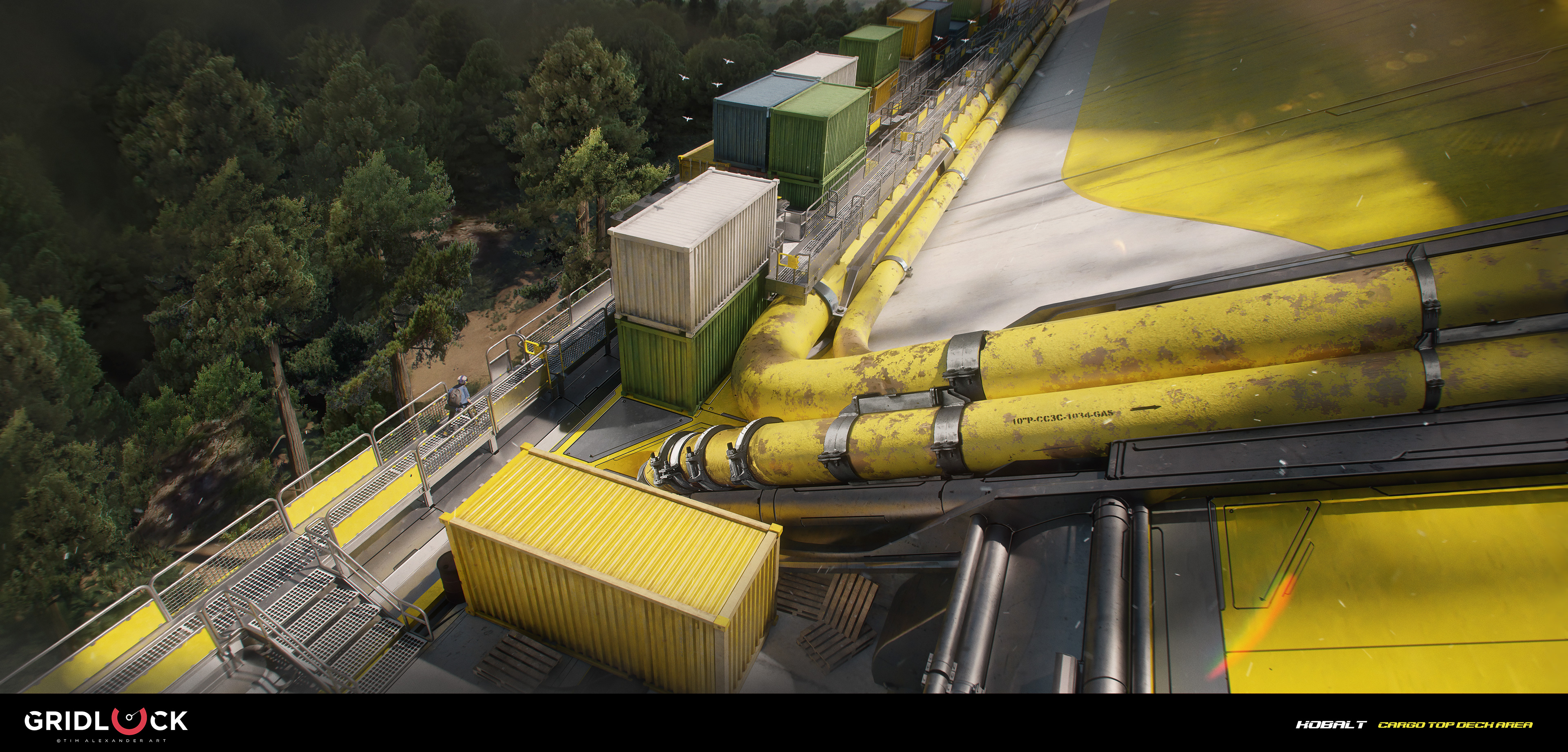 Kobalt - Industrial Transportation Station - Cargo Top Deck