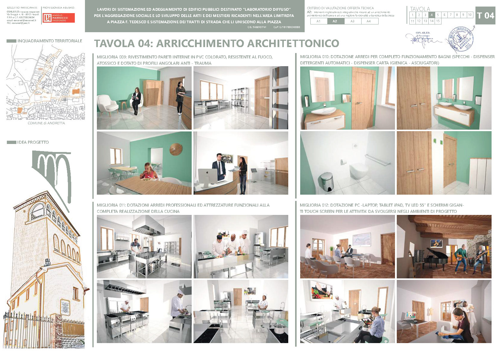 Esempio di elaborato tecnico particolareggiato destinato ad una Offerta Tecnica Migliorativa di una Gara d'Appalto