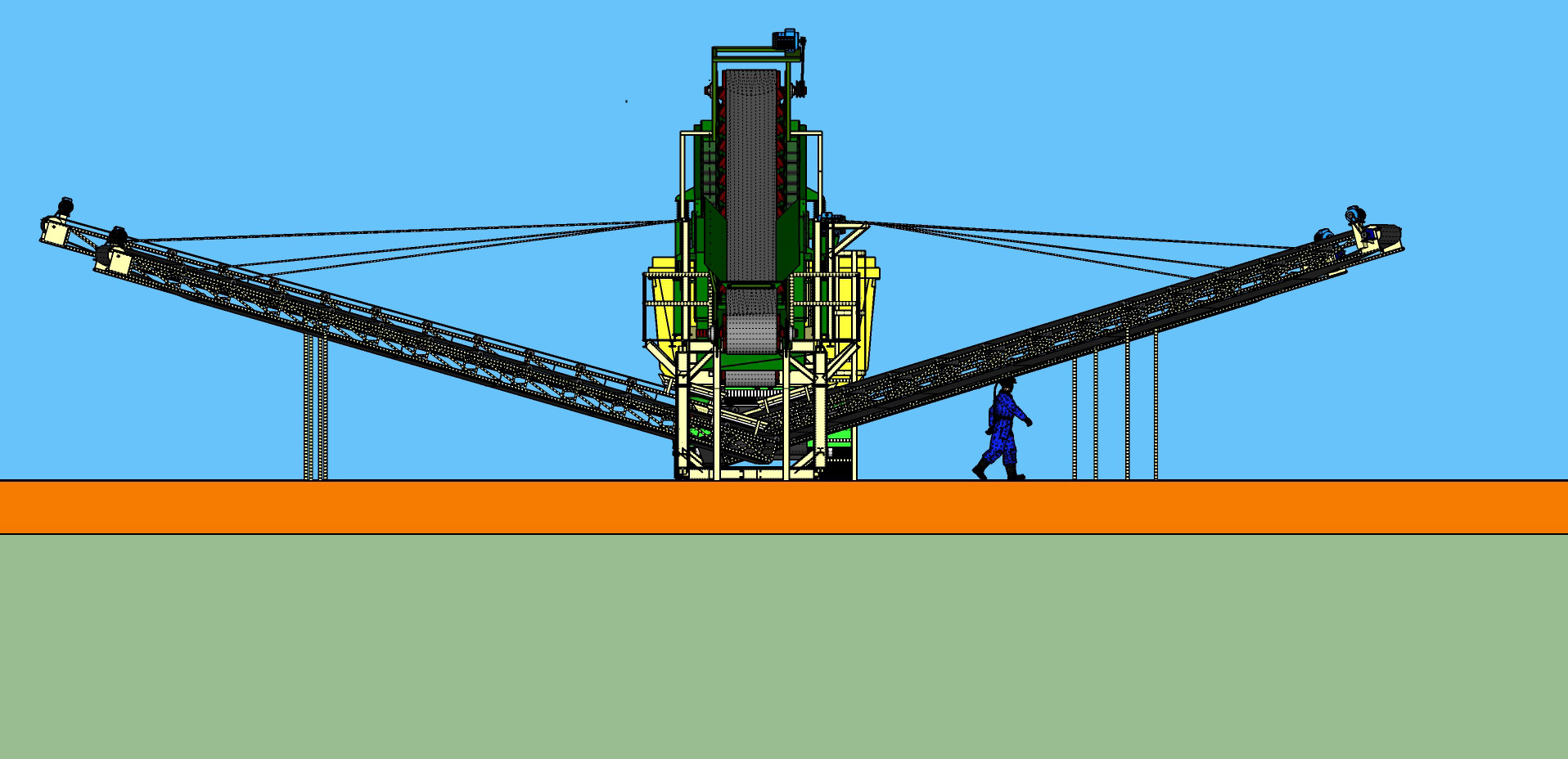 Ricostruzione digitale ed elaborazione grafica di un mulino per inerti 