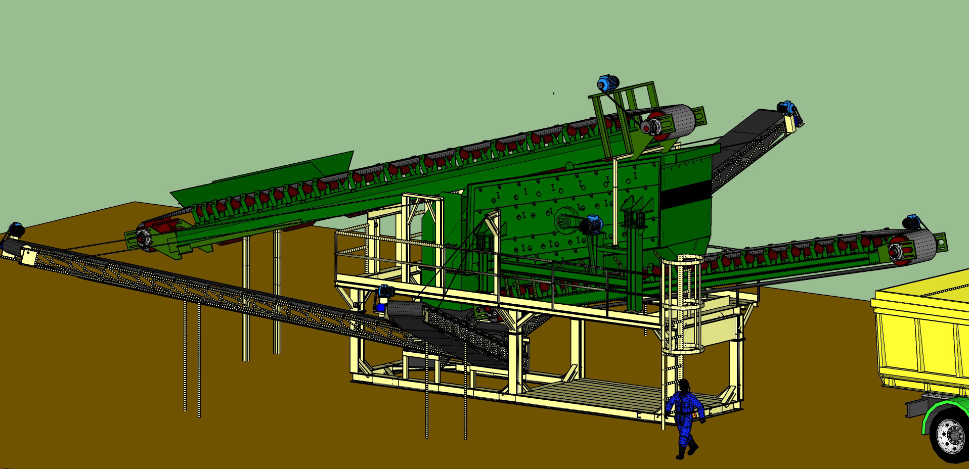 Ricostruzione digitale ed elaborazione grafica di un mulino per inerti 