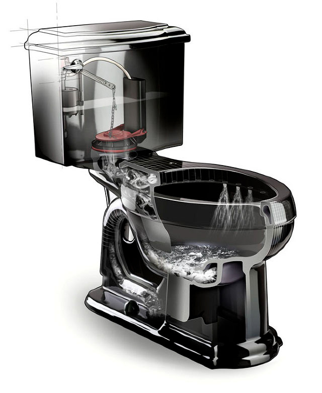 Kohler Toilet Technical Illustration