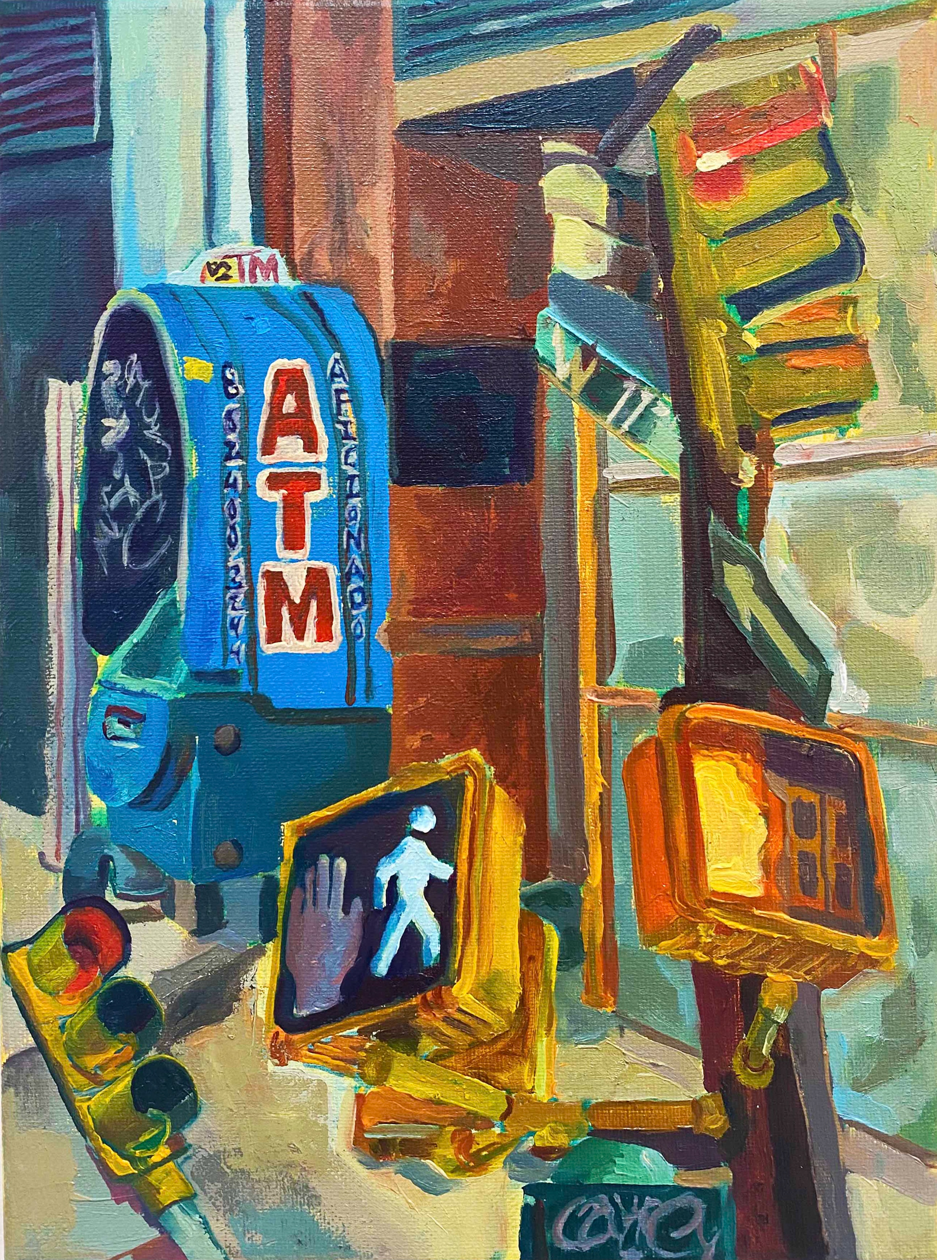 "Through the Tunnel" 3/3, oil on canvas, 8" x 10", 2023