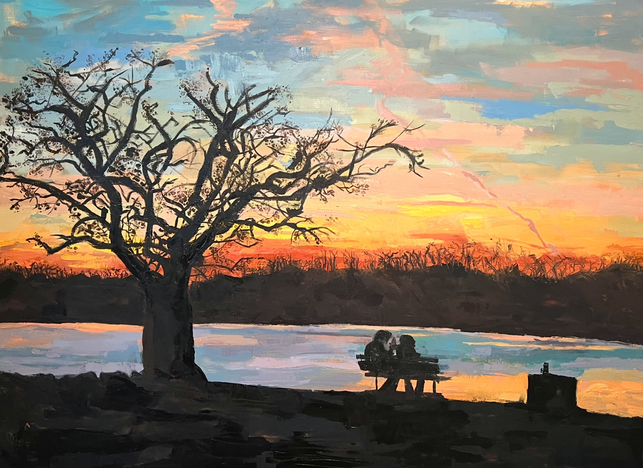 "Mums Favorite Spot", oil on canvas, 36" x 48", 2025