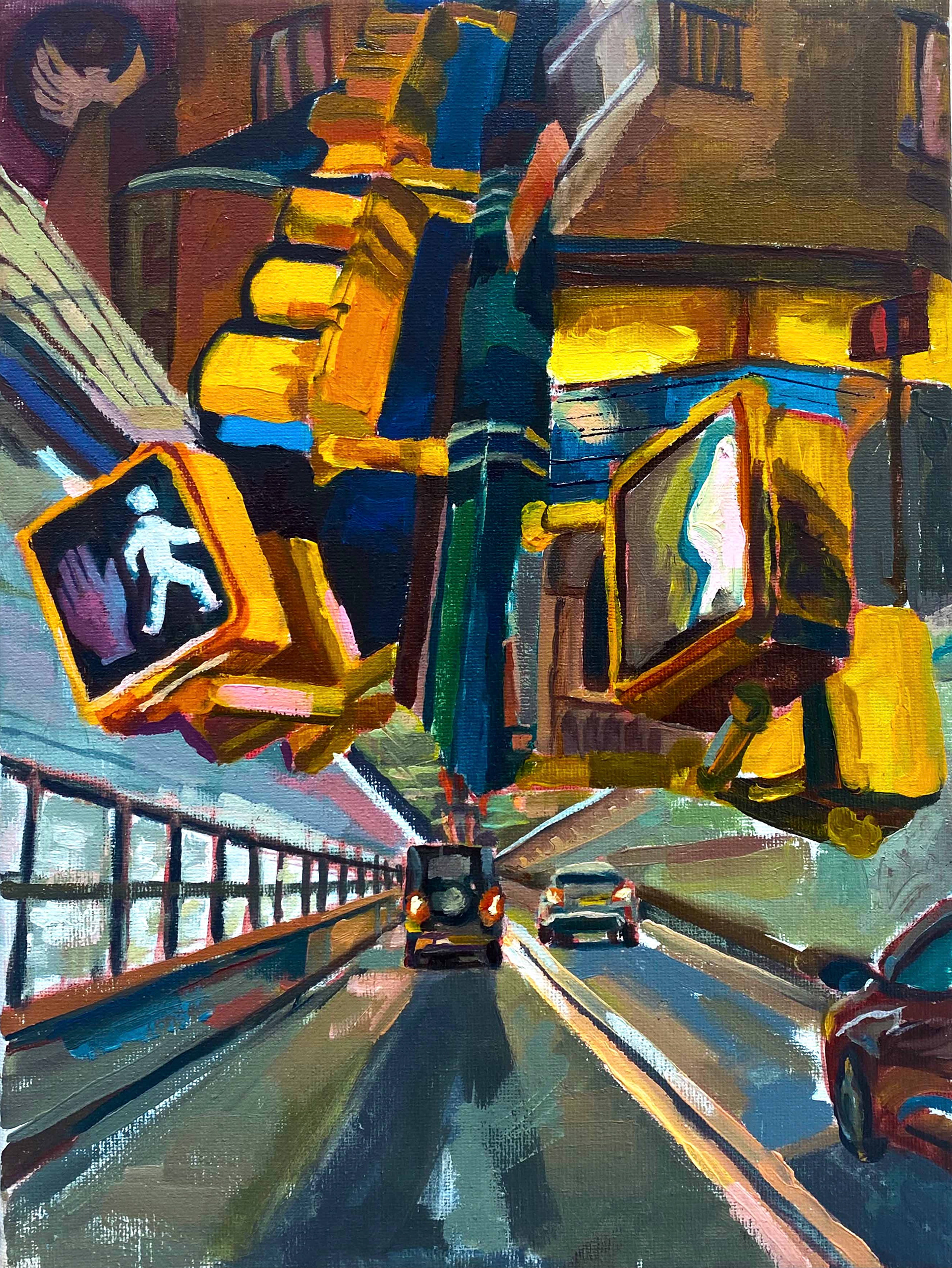 "Through the Tunnel" 1/3, oil on canvas, 8" x 10", 2023