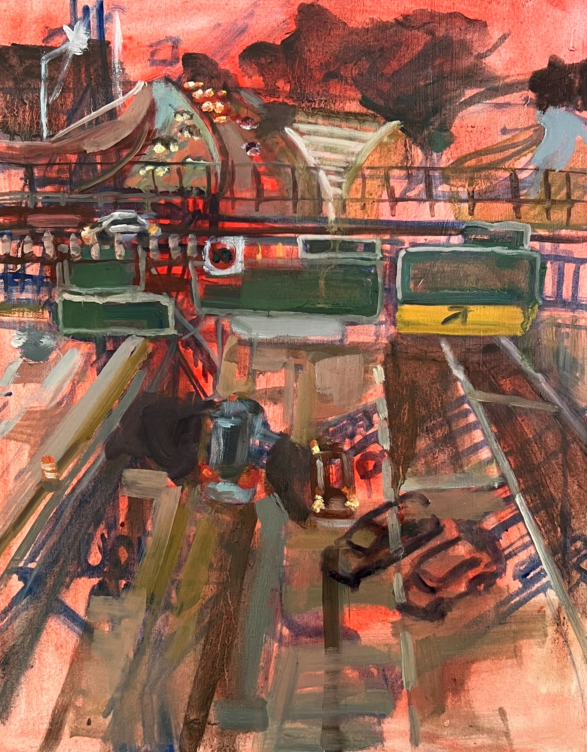 "From Westchester to the Bronx", oil on wood panel, 9" x 12", 2025