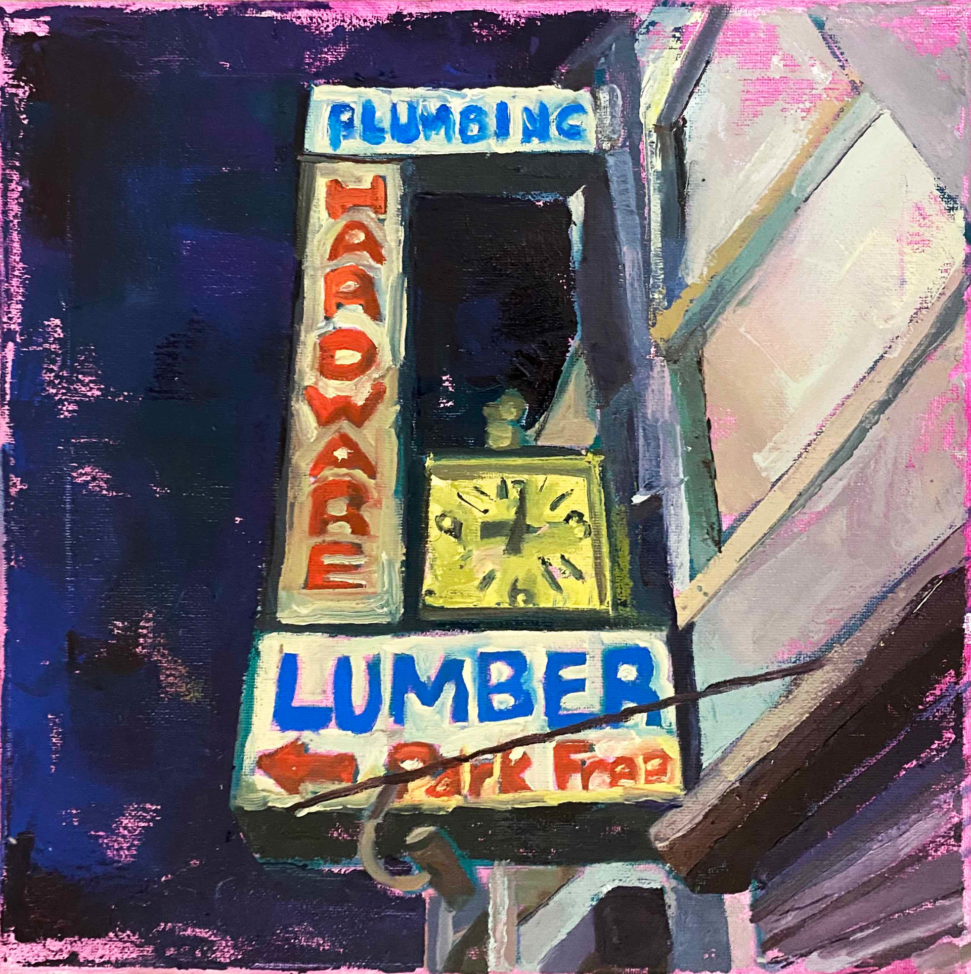 "LUMBER", oil on canvas, 12" x 12", 2020