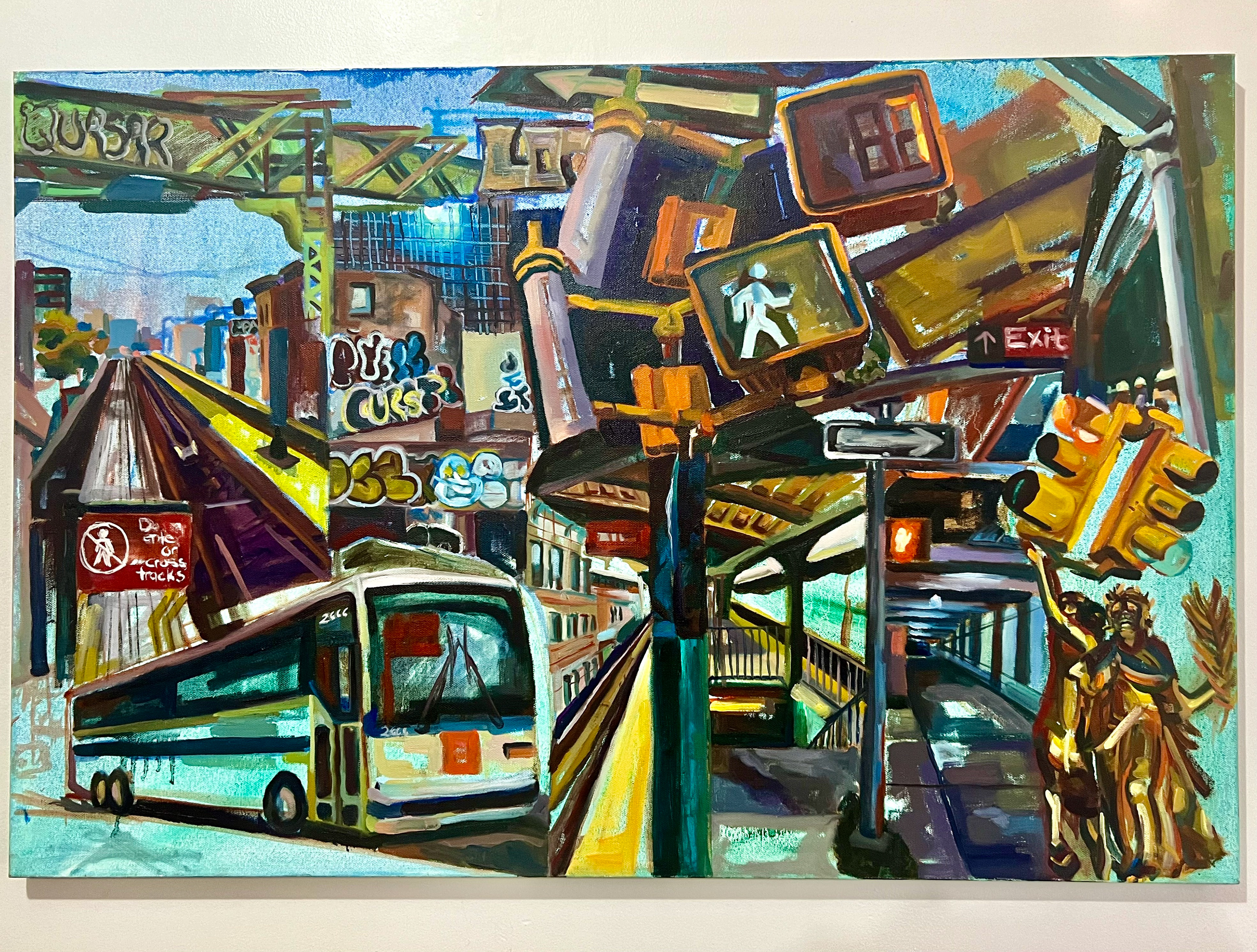 "A Trip Downtown" 24" x 36", oil on canvas, 2022