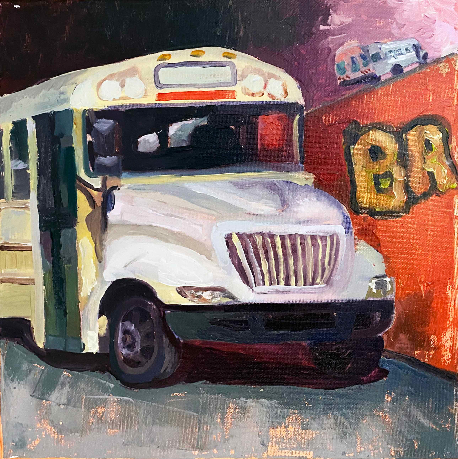 "Transportation Portrait", oil on canvas, 12" x 12", 2020