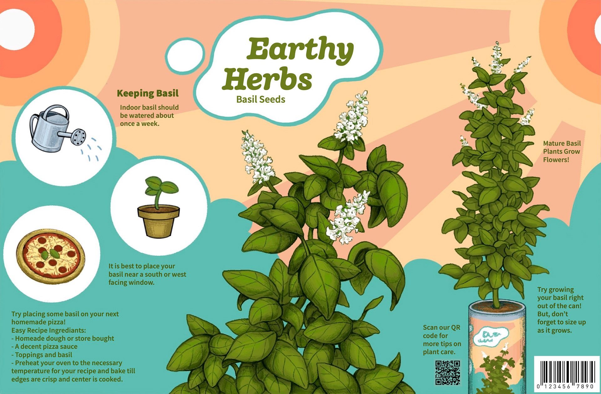 "Earthy Herbs" Can Design.
