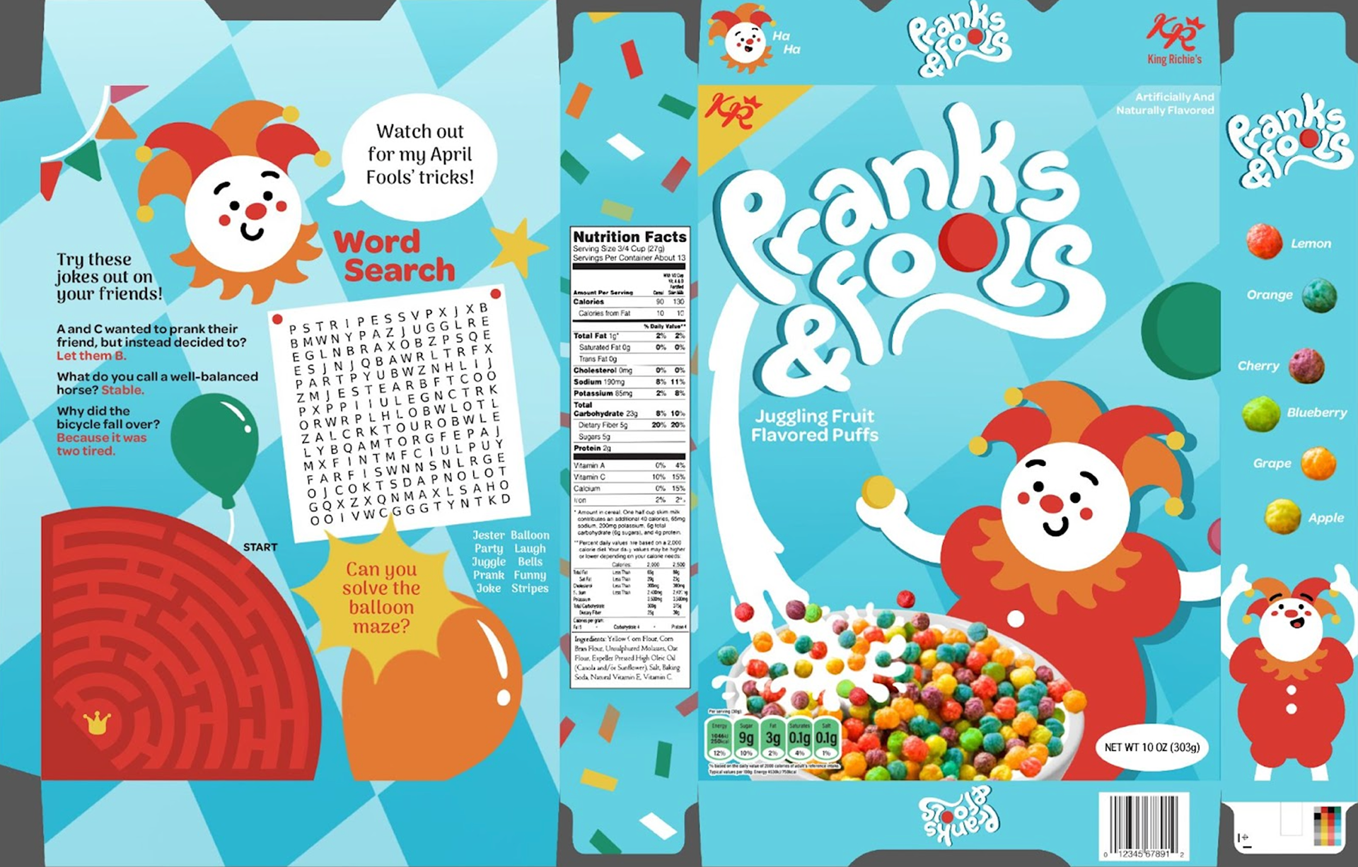April Fools Themed Cereal Box