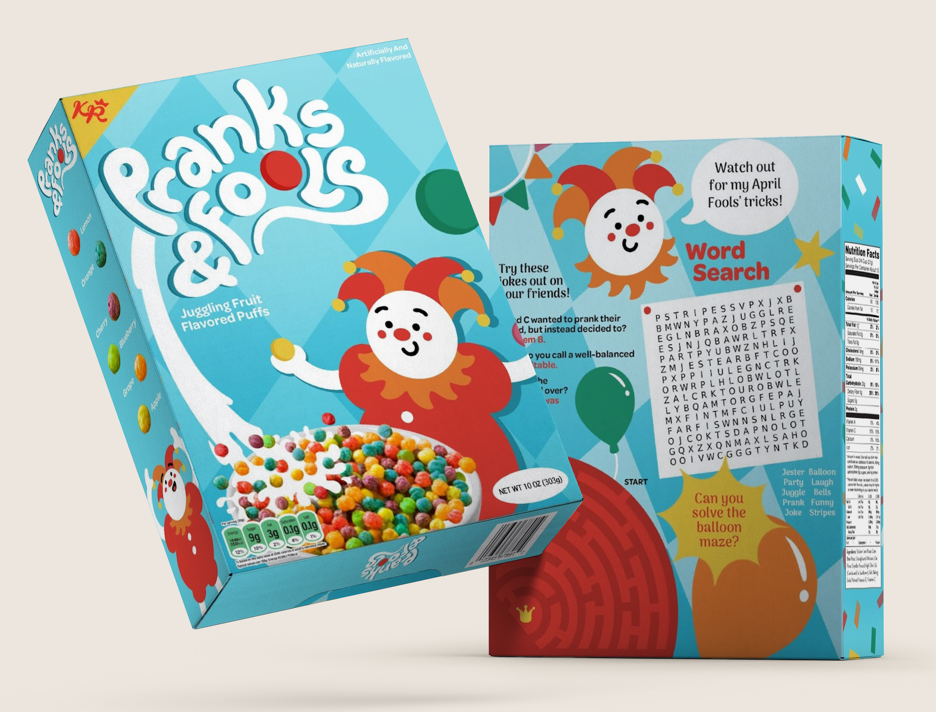April Fools Themed Cereal Box
