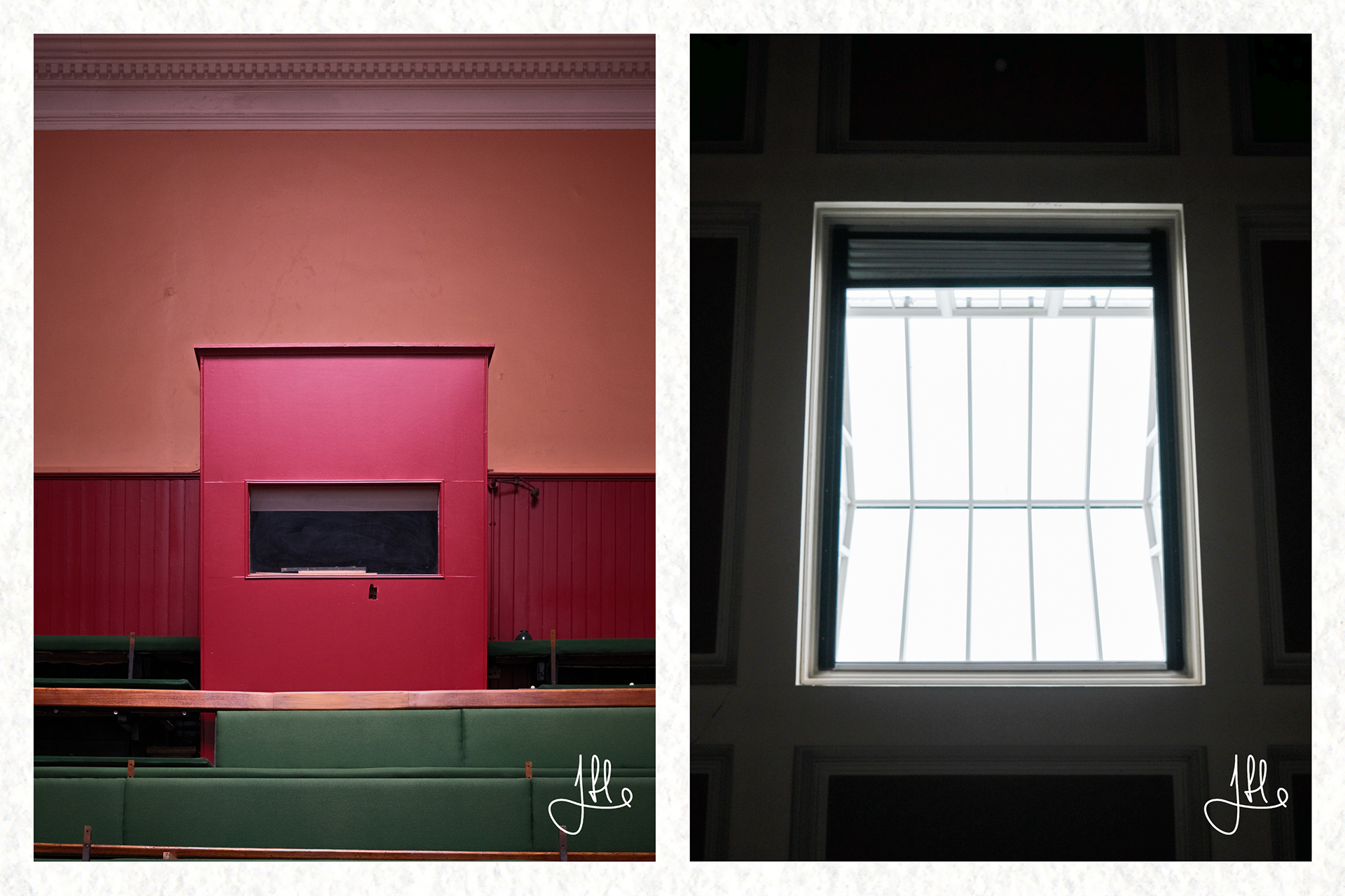 Lecture theatre, currently empty and scheduled for full renovation.