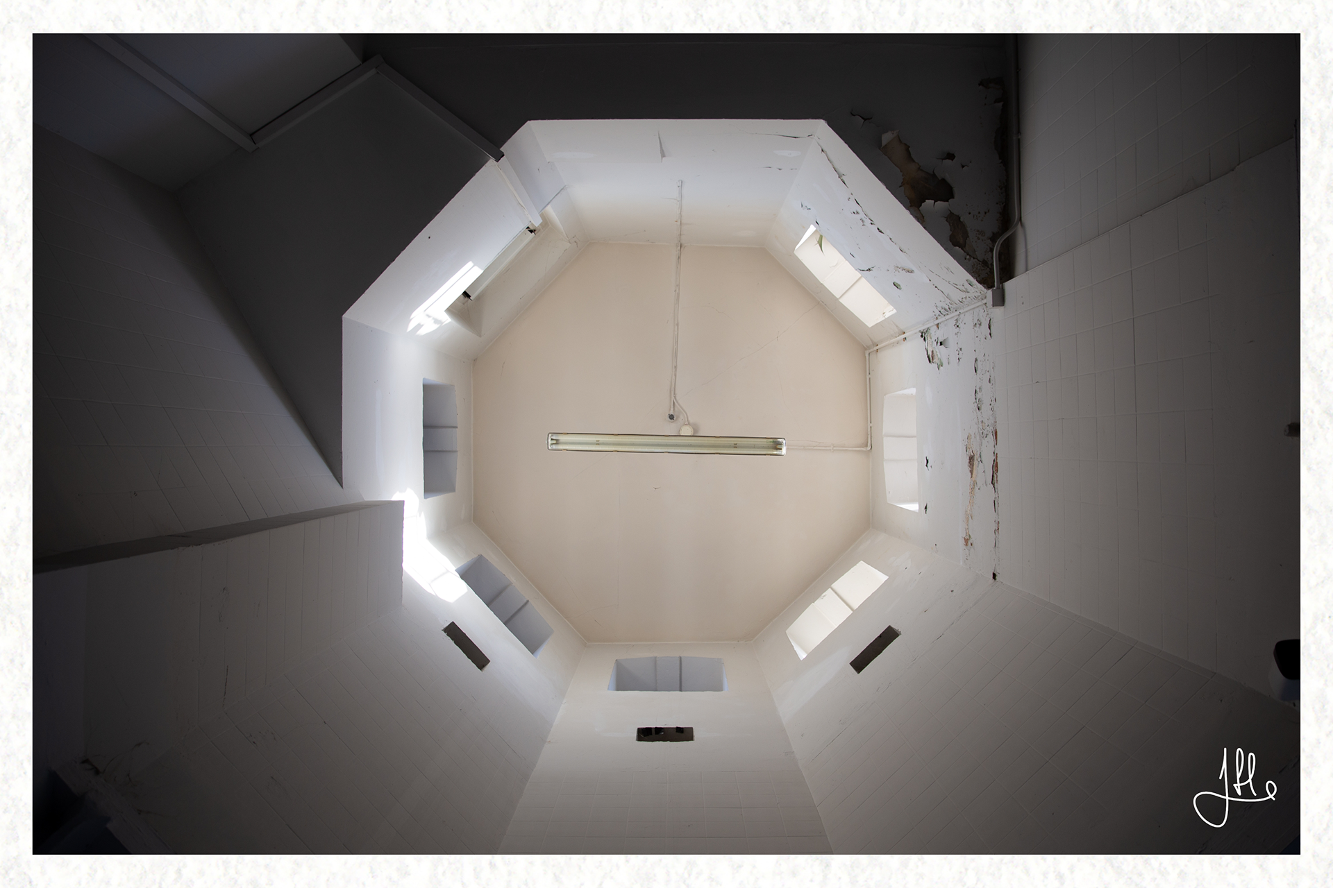 Ceiling of the octagonal turret, an architectural highlight from the 1884 extension.