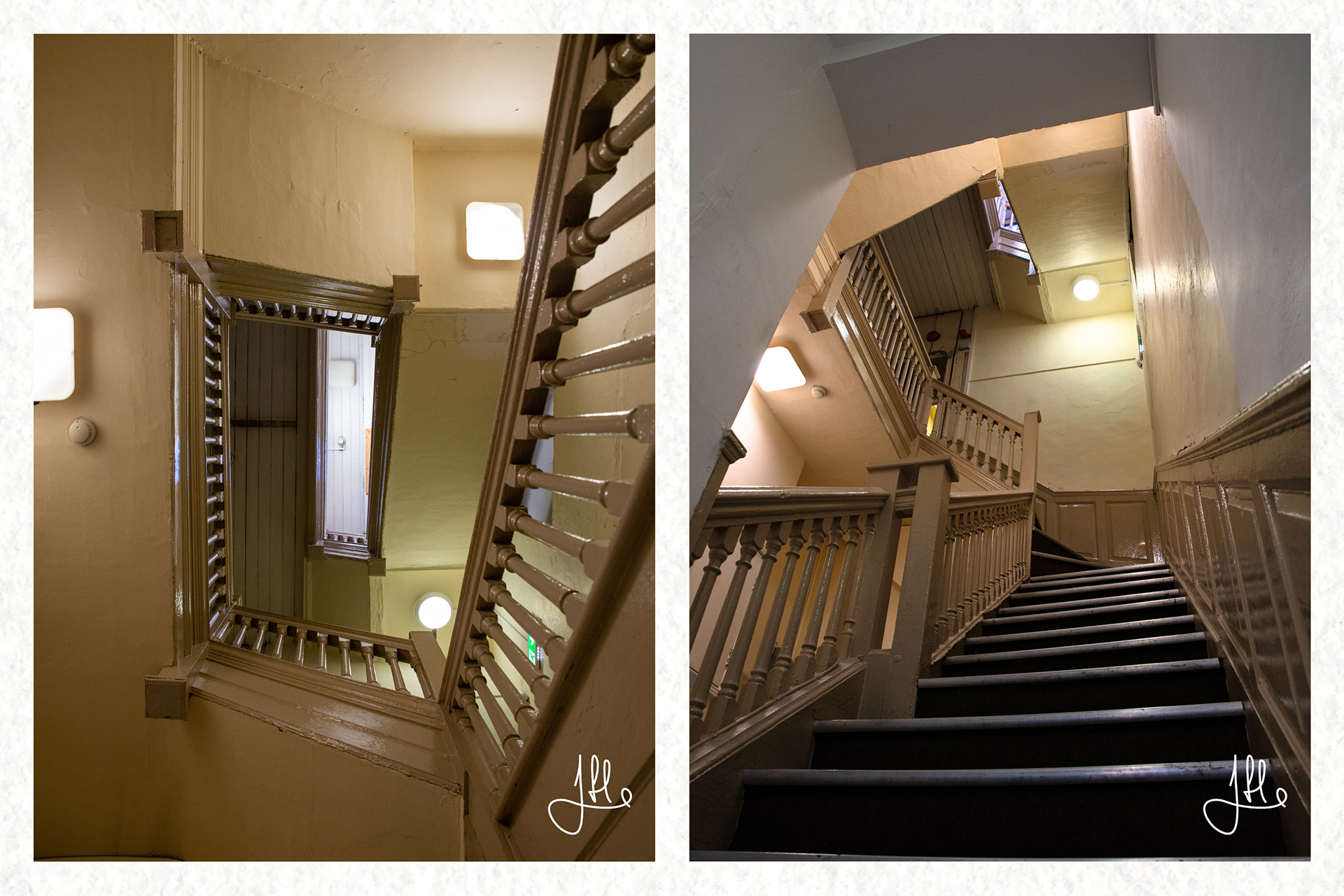 Staircase not open to the public, preserving access to private areas.