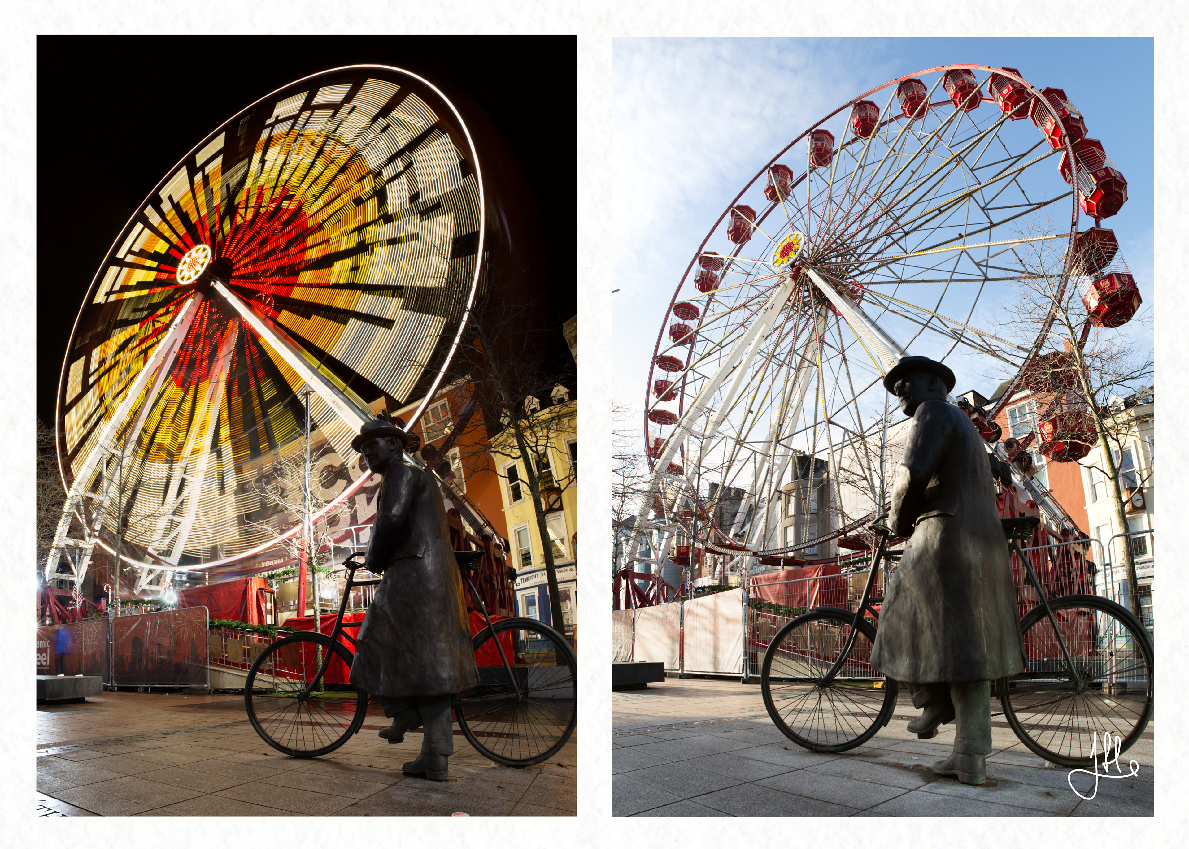 The Ferris Wheel and the Michael Collins statue, Grand Parade