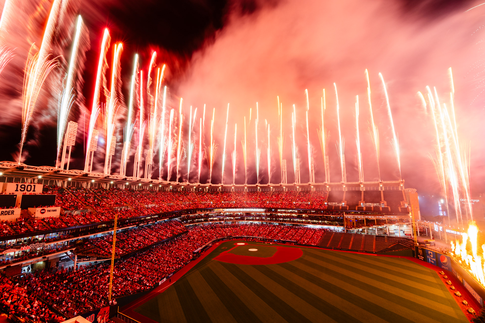 August 4, 2023, Cleveland, OH: A general view from right center of Rock N’ Blast at Progressive Field, Cleveland, Friday, August 4, 2023.  (Photo by Clay Stark/Cleveland Guardians)