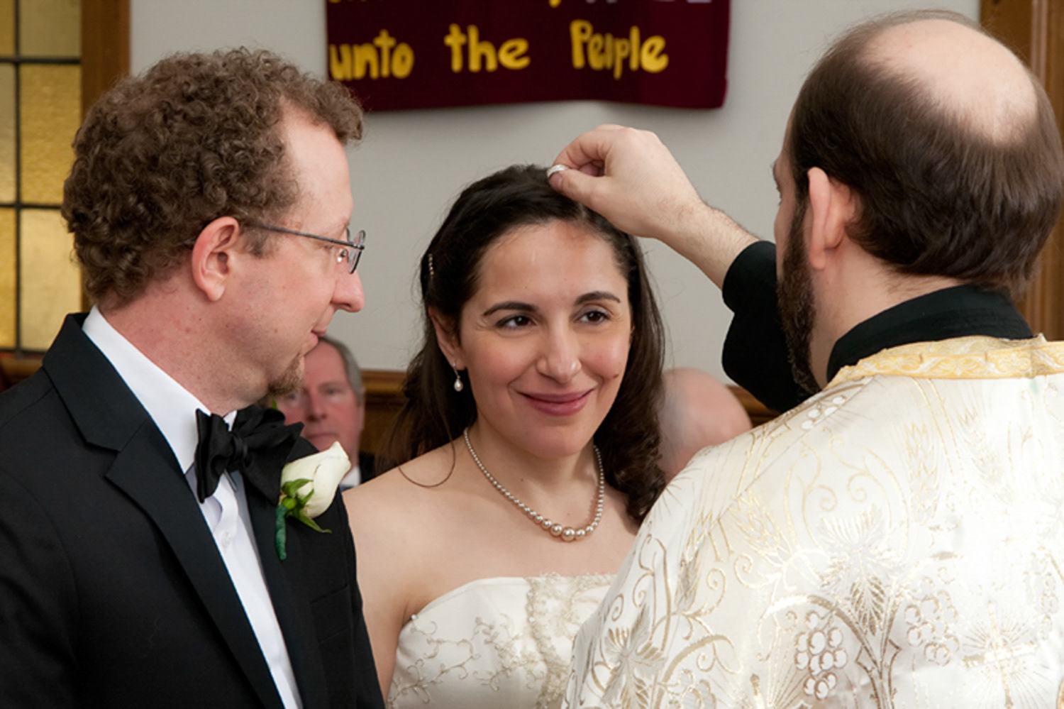 wedding ceremony at the Ralph Connor United Memorial Church in Canmore Alberta