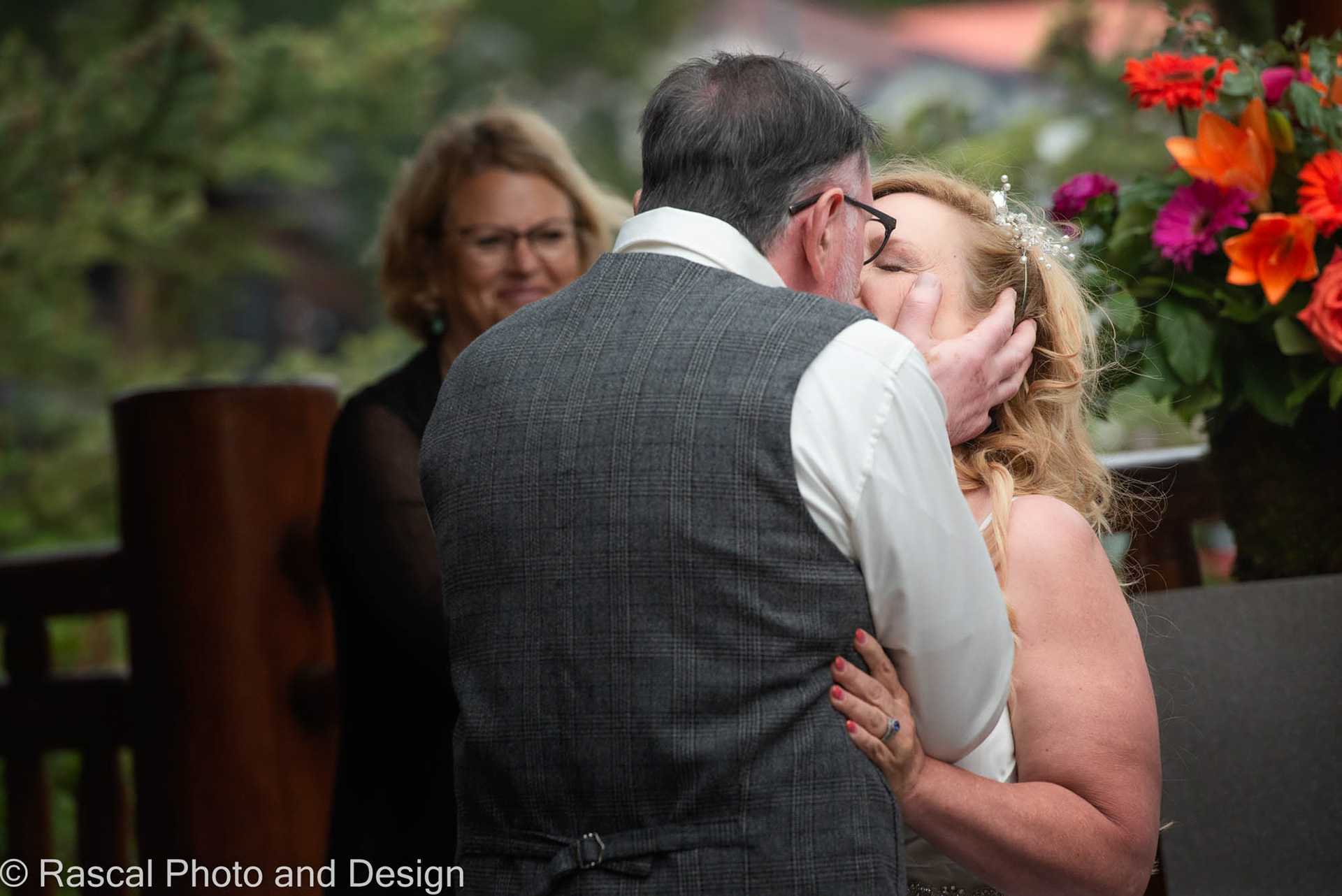 Wedding ceremony at The Bear and Bison Inn in Canmore Alberta