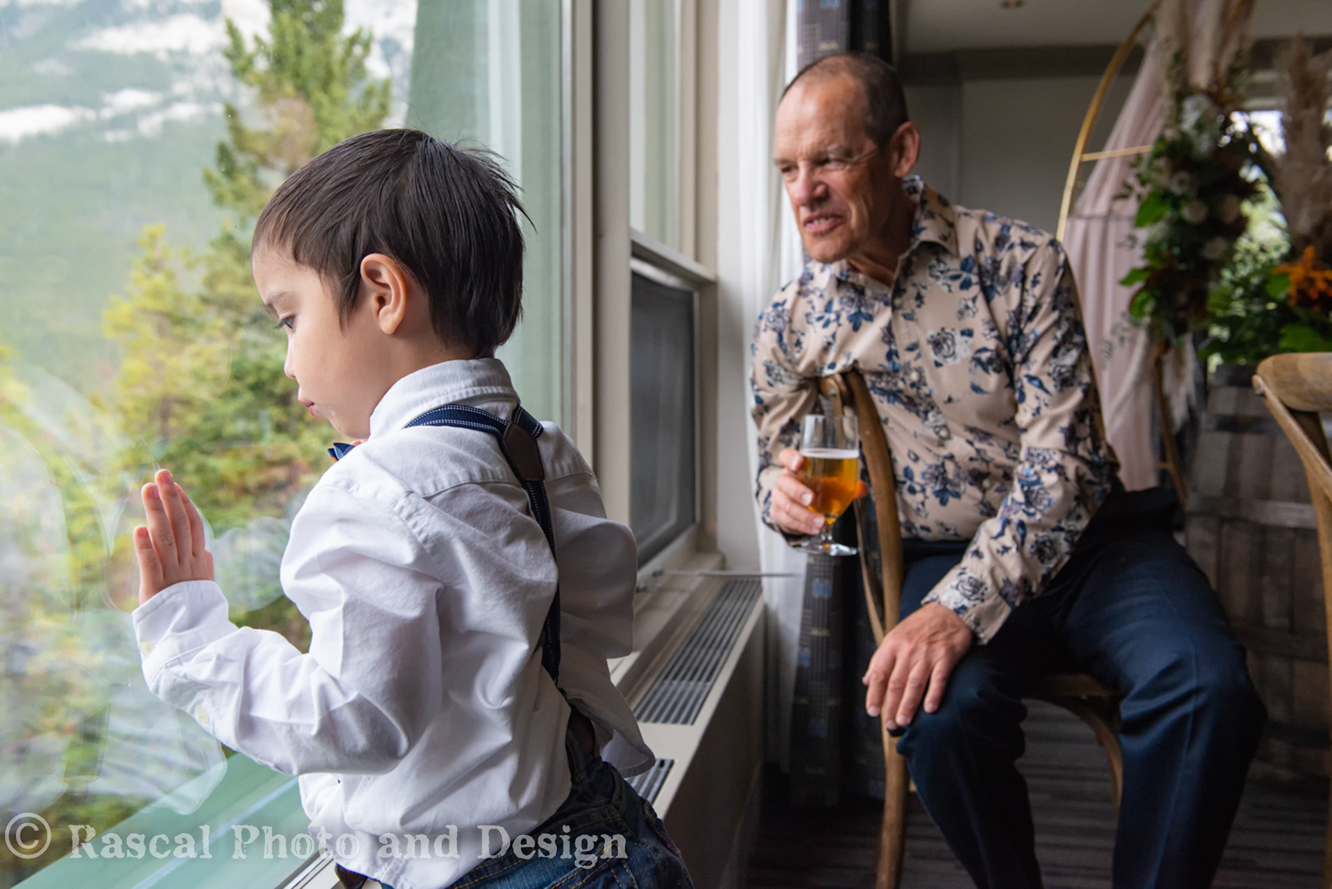 Boy at Rimrock Hotel in Banff Alberta