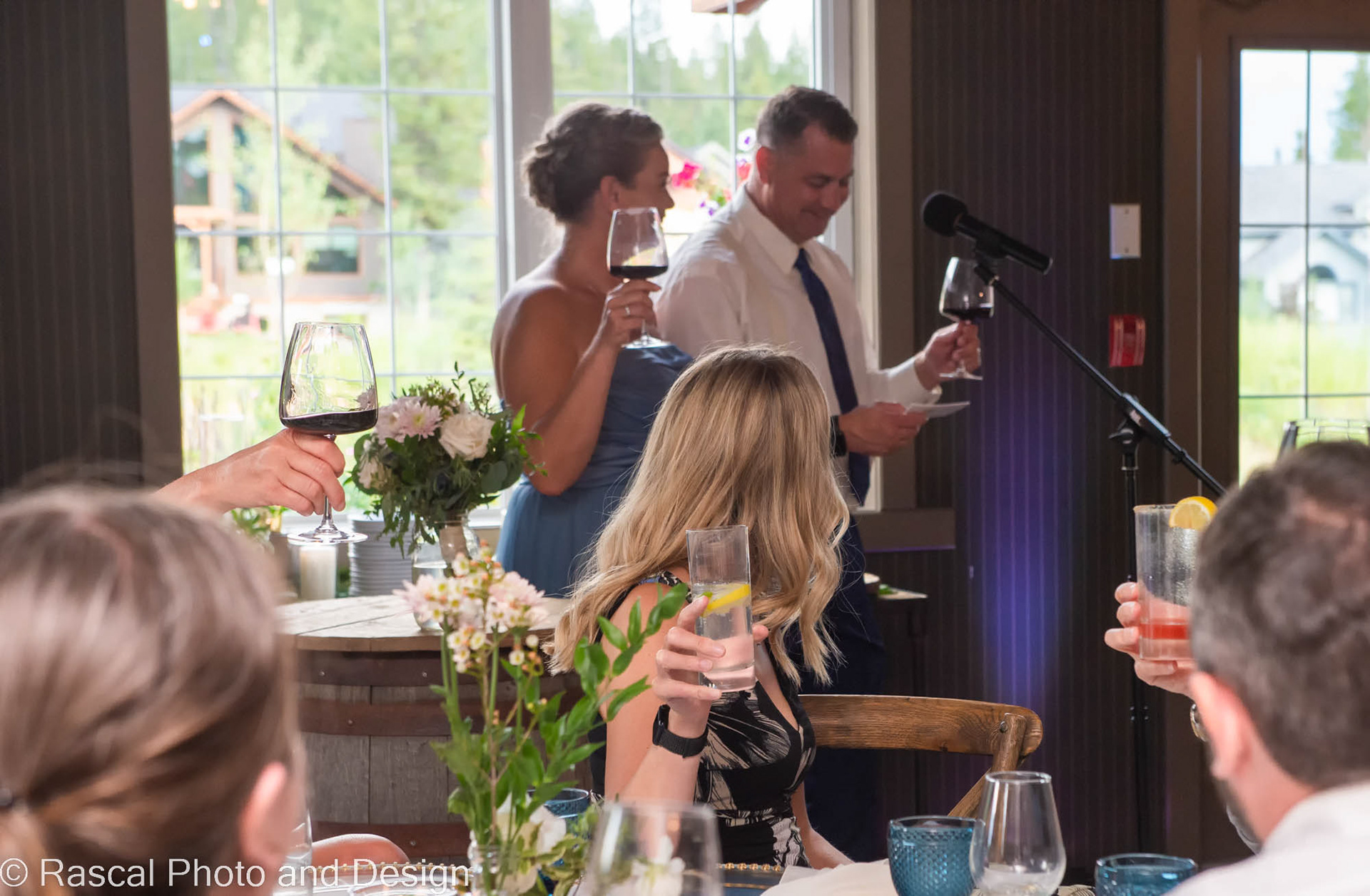 Wedding reception at Creekside Villa in Canmore Alberta