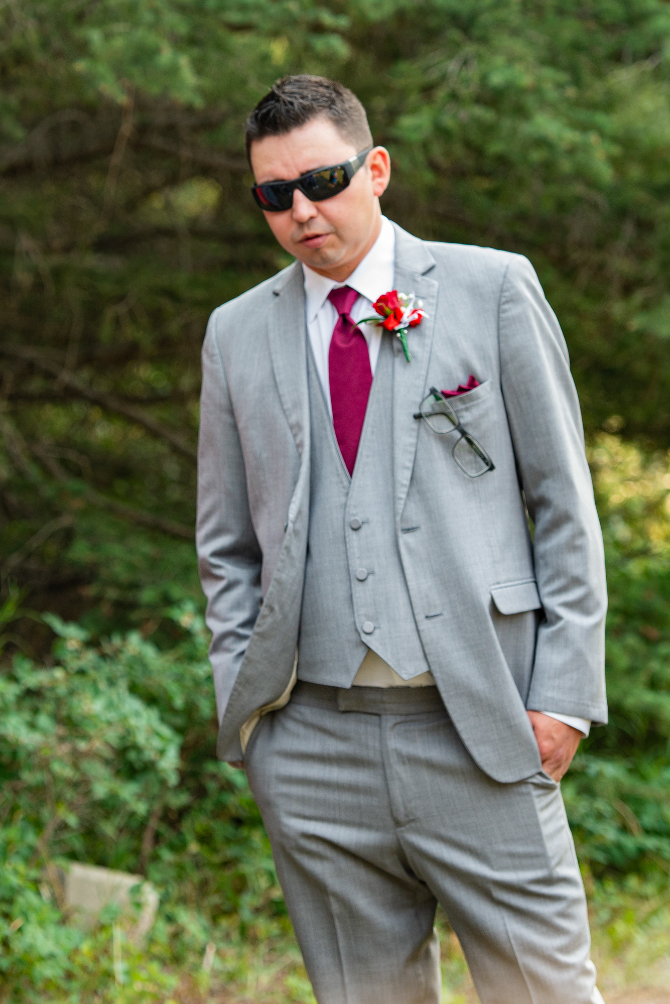 Wedding guests at Canmore Ranch