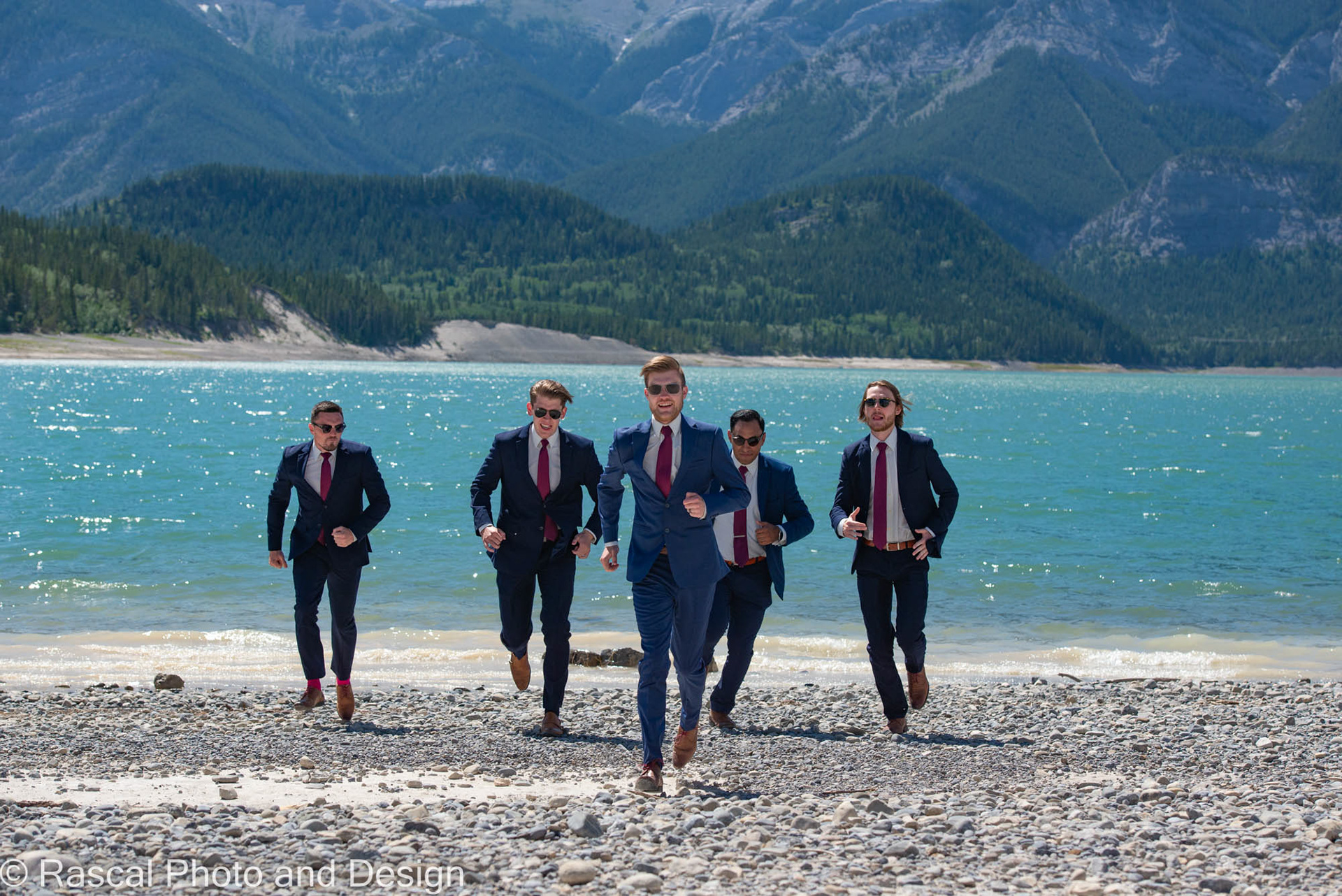 Wedding party at Barrier Lake Kananaskis