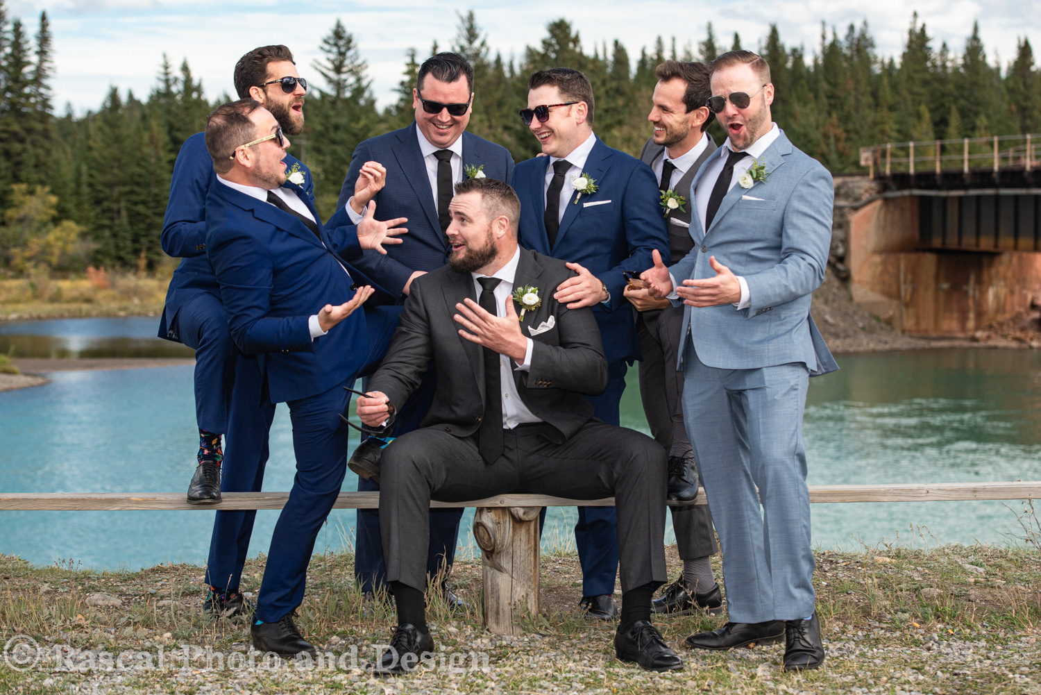 Wedding Party at Seebe Alberta