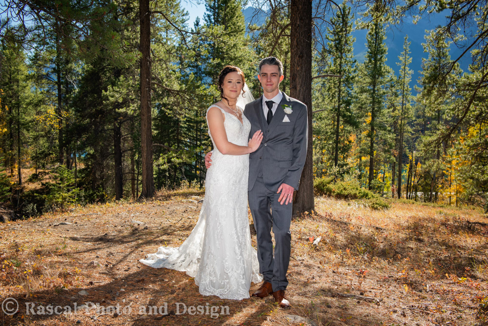 Bridal photography session at Nordic Centre in Canmore Alberta