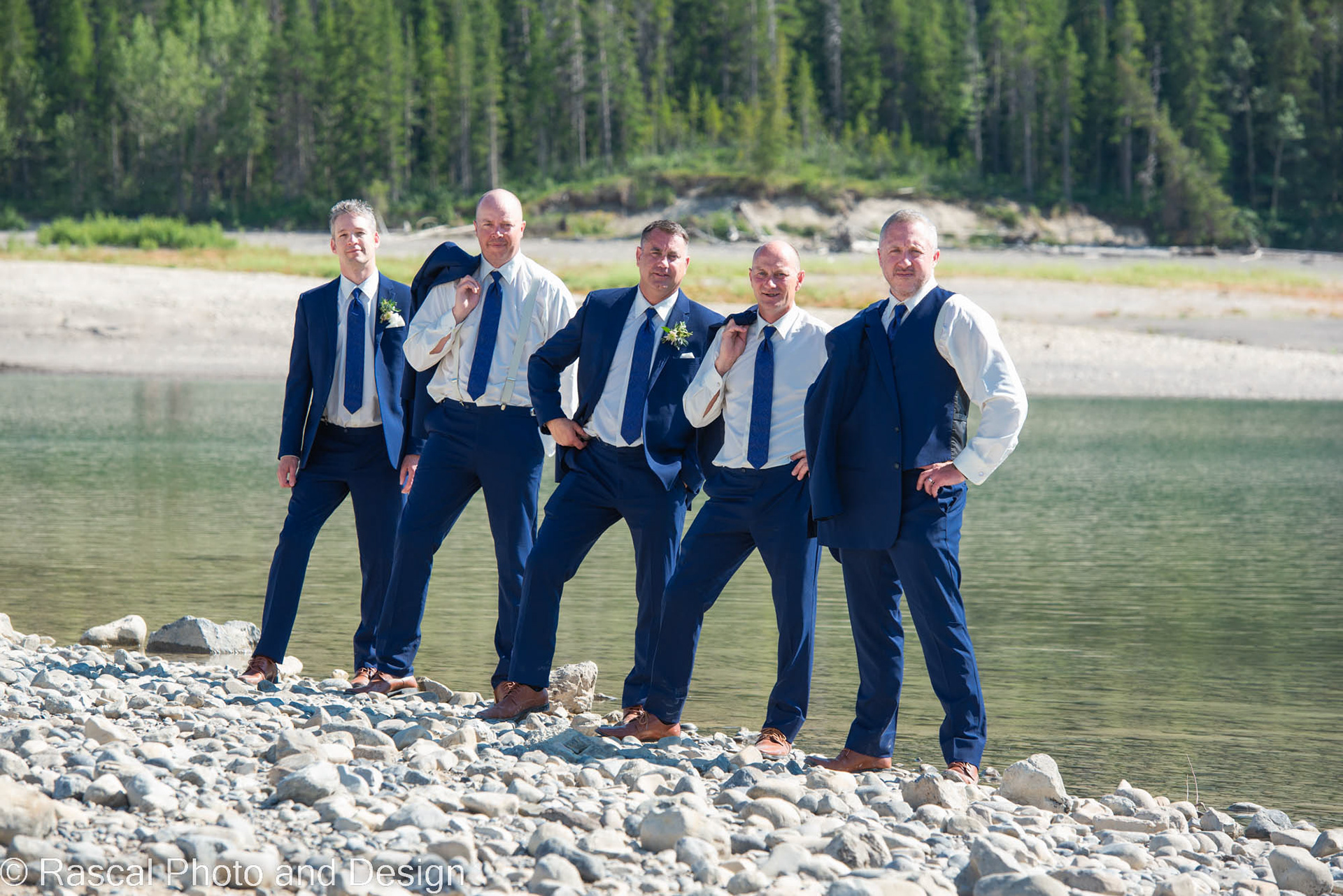 Wedding party at Barrier Lake Kananaskis