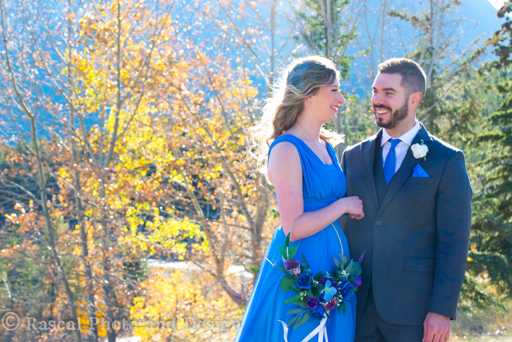 Wedding party at Nordic Centre in Canmore Alberta