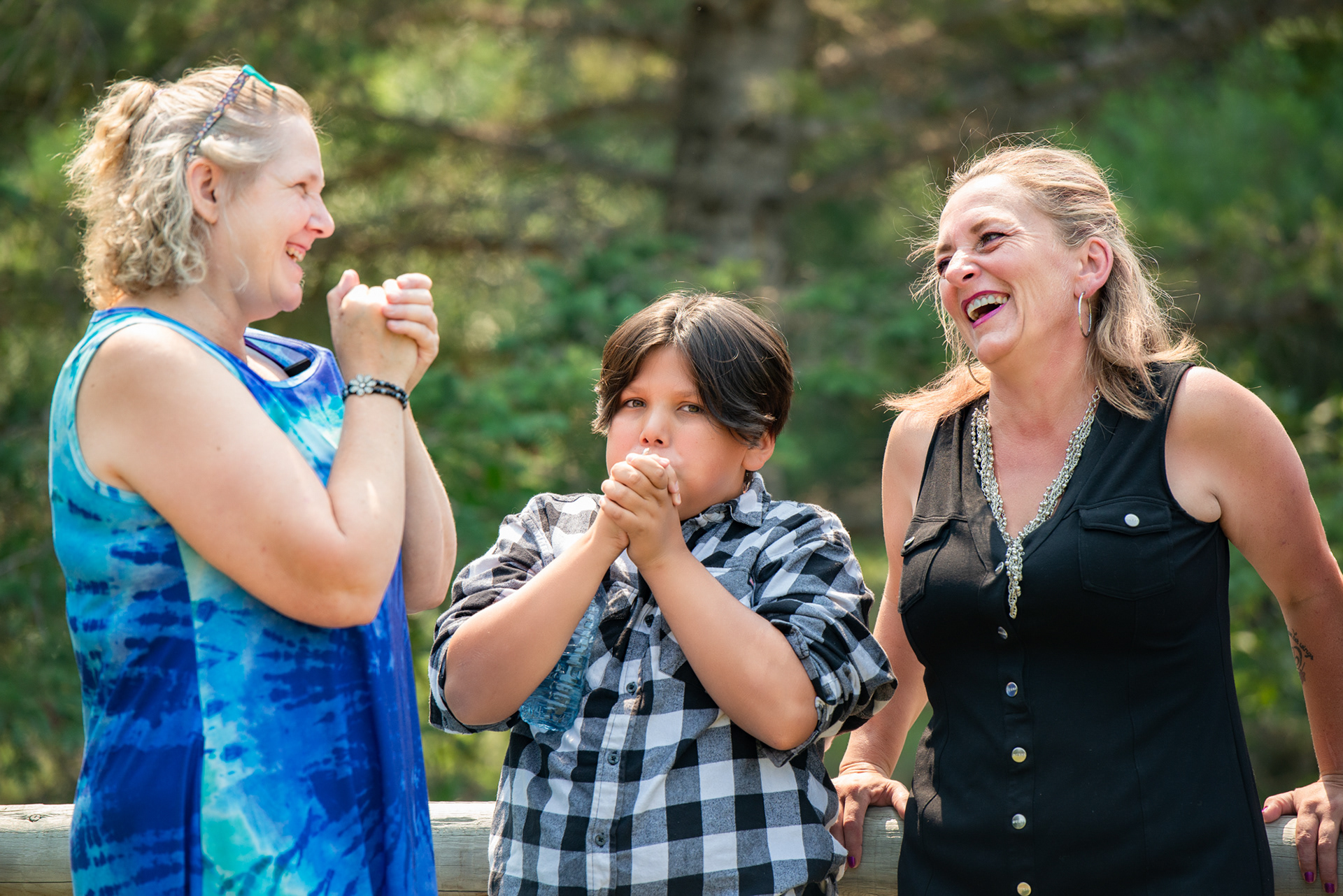 Wedding guests at Canmore Ranch