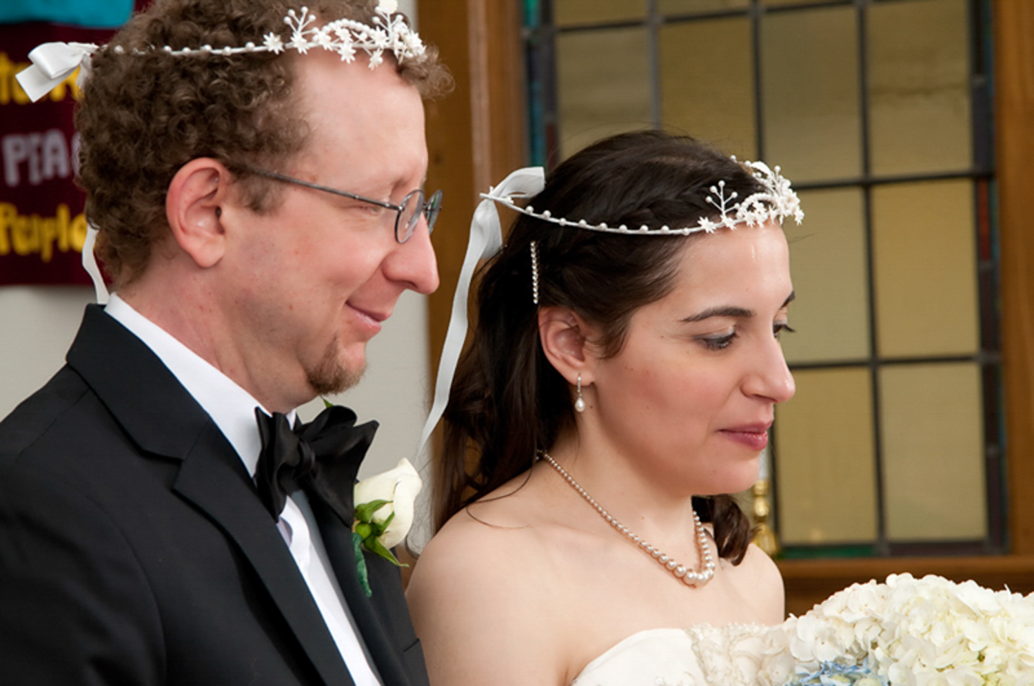 wedding ceremony at the Ralph Connor United Memorial Church in Canmore Alberta
