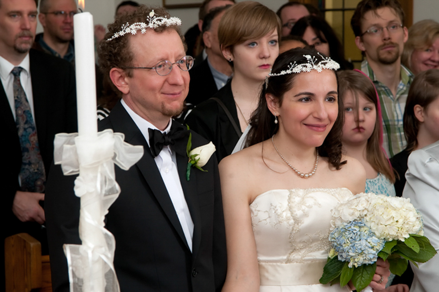 wedding ceremony at the Ralph Connor United Memorial Church in Canmore Alberta