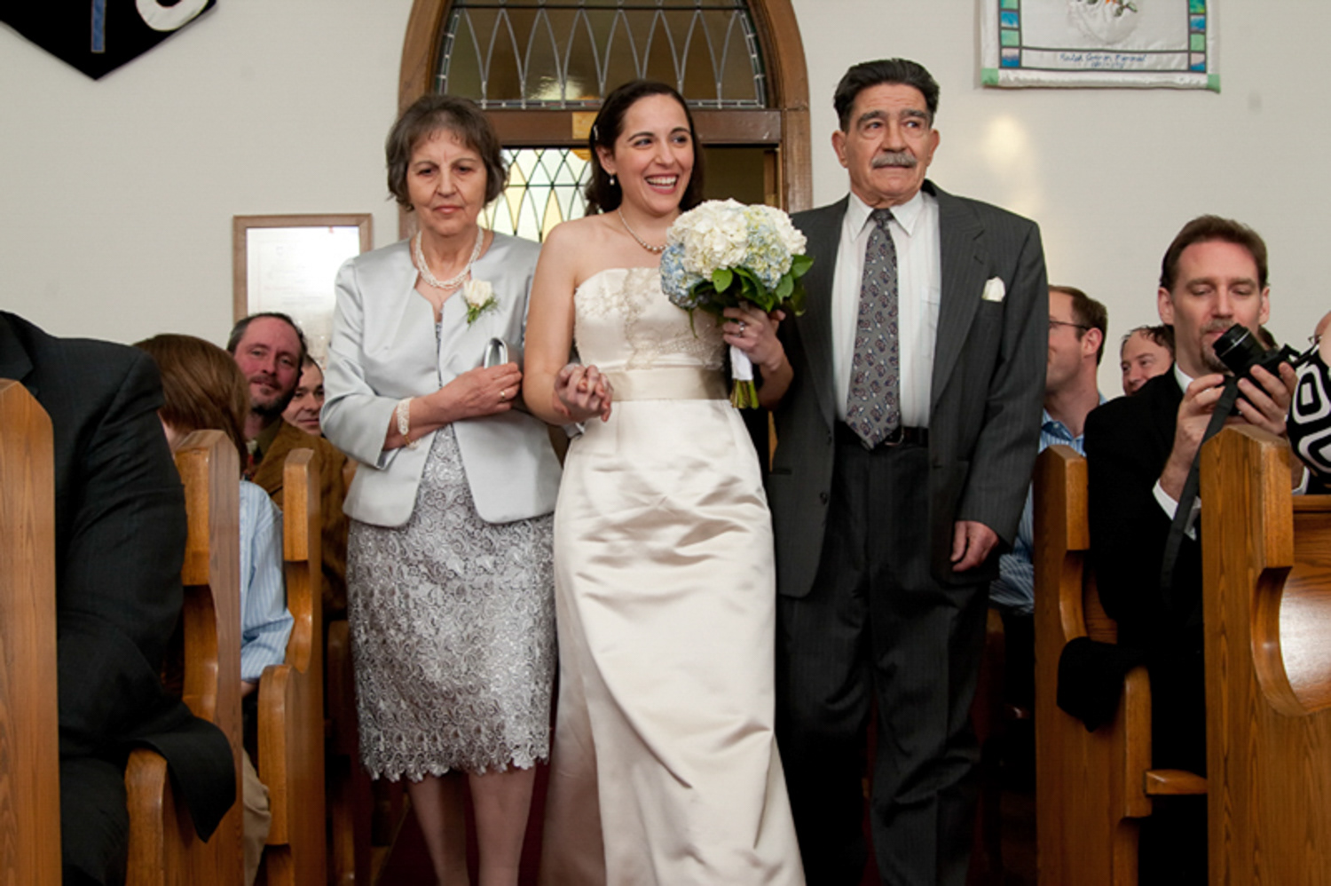 wedding ceremony at the Ralph Connor United Memorial Church in Canmore Alberta
