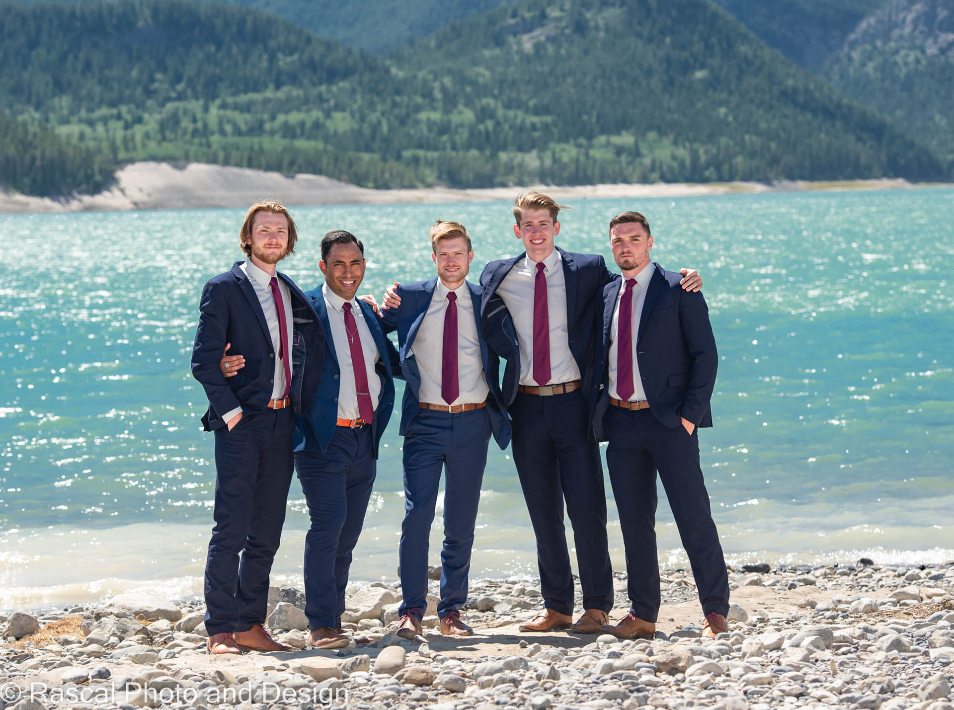 Wedding party at Barrier Lake Kananaskis