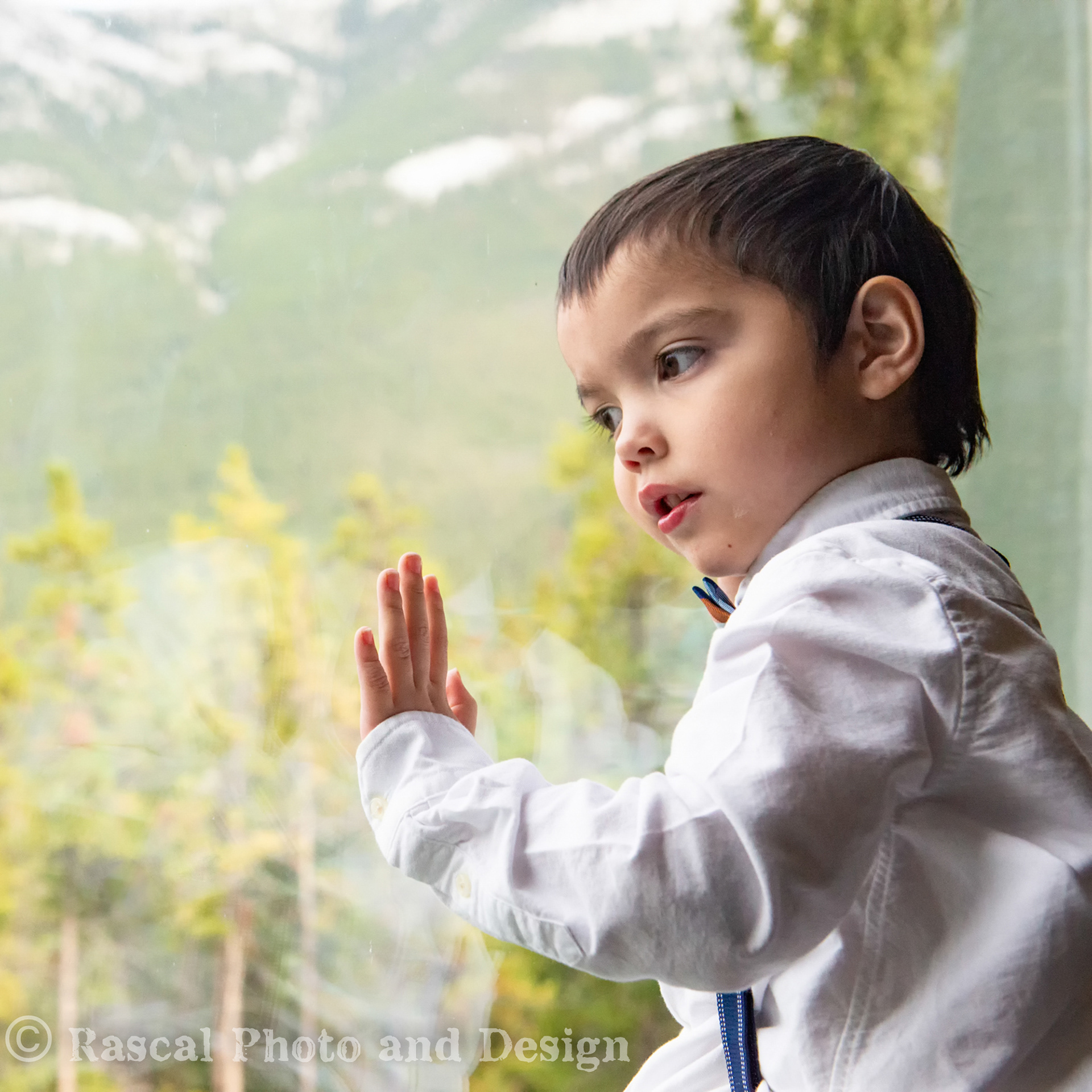 Boy at Rimrock Hotel in Banff Alberta