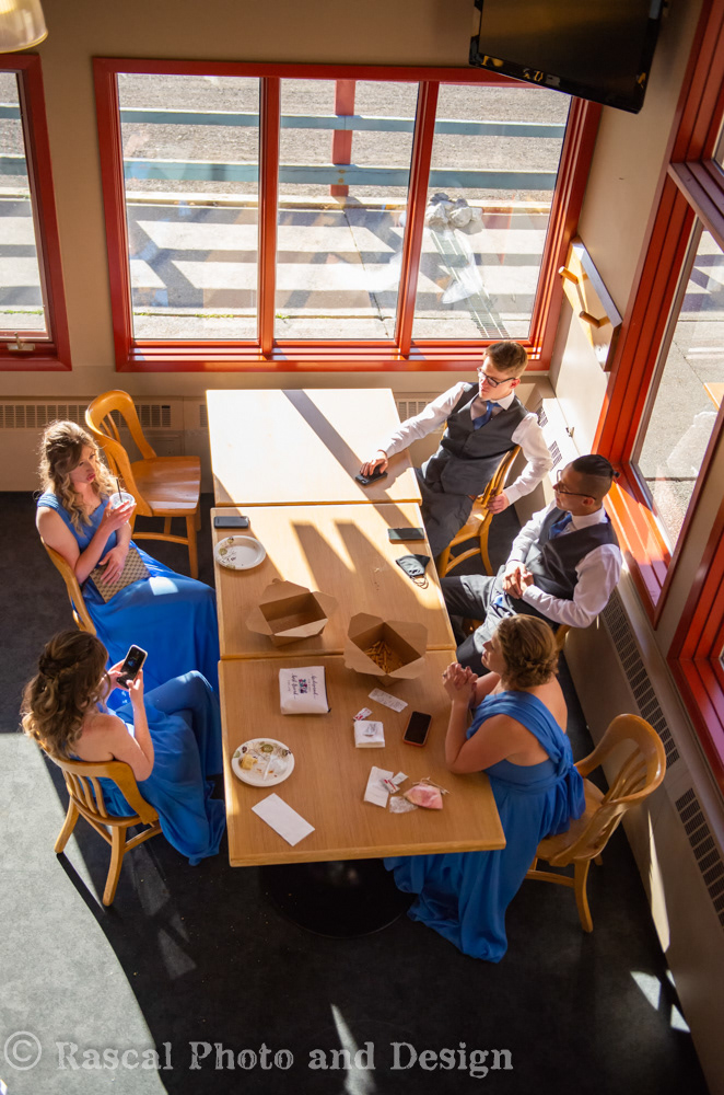 Wedding party at Nordic Centre in Canmore Alberta
