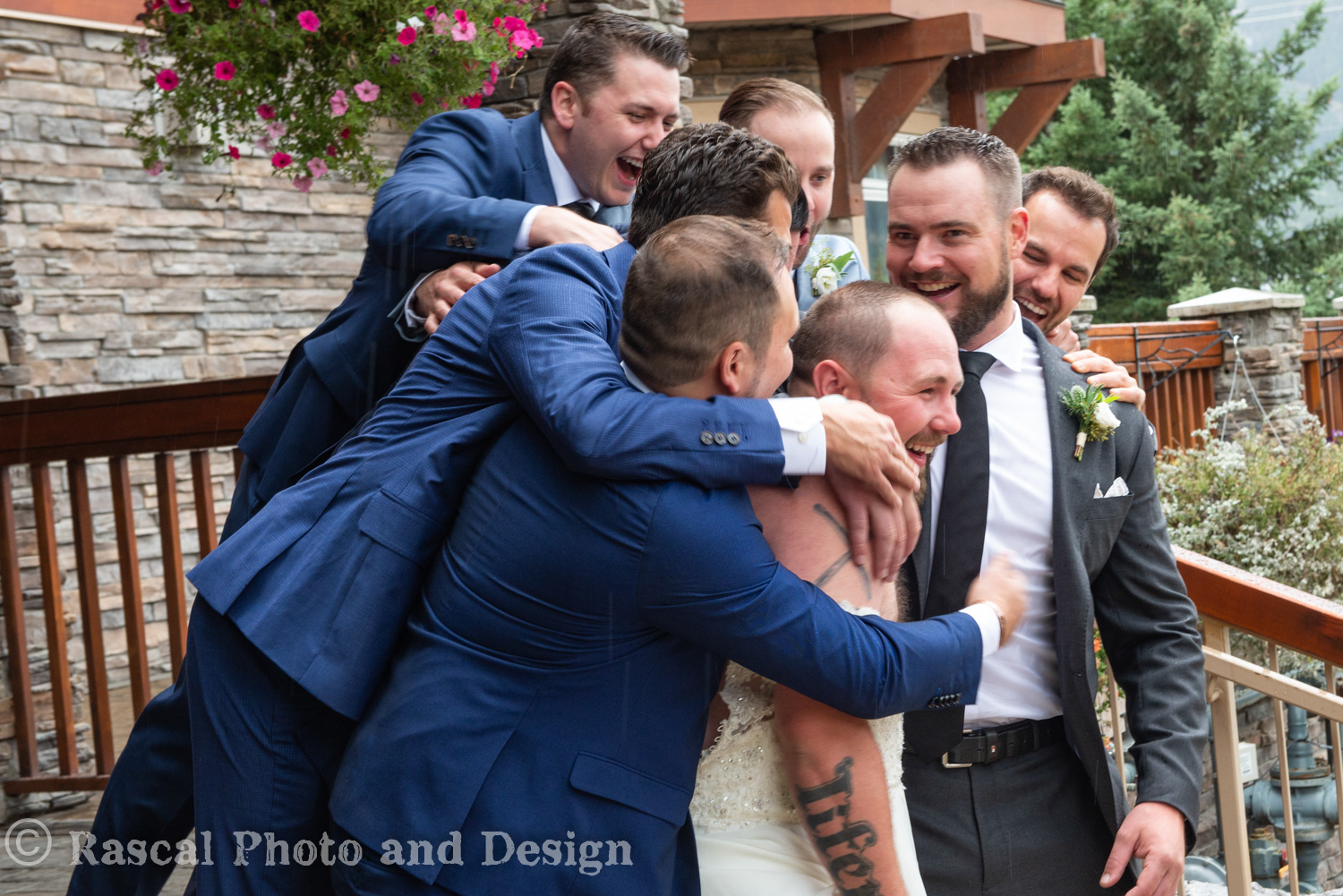 Wedding Party at Falcon Crest Lodge in Canmore Alberta