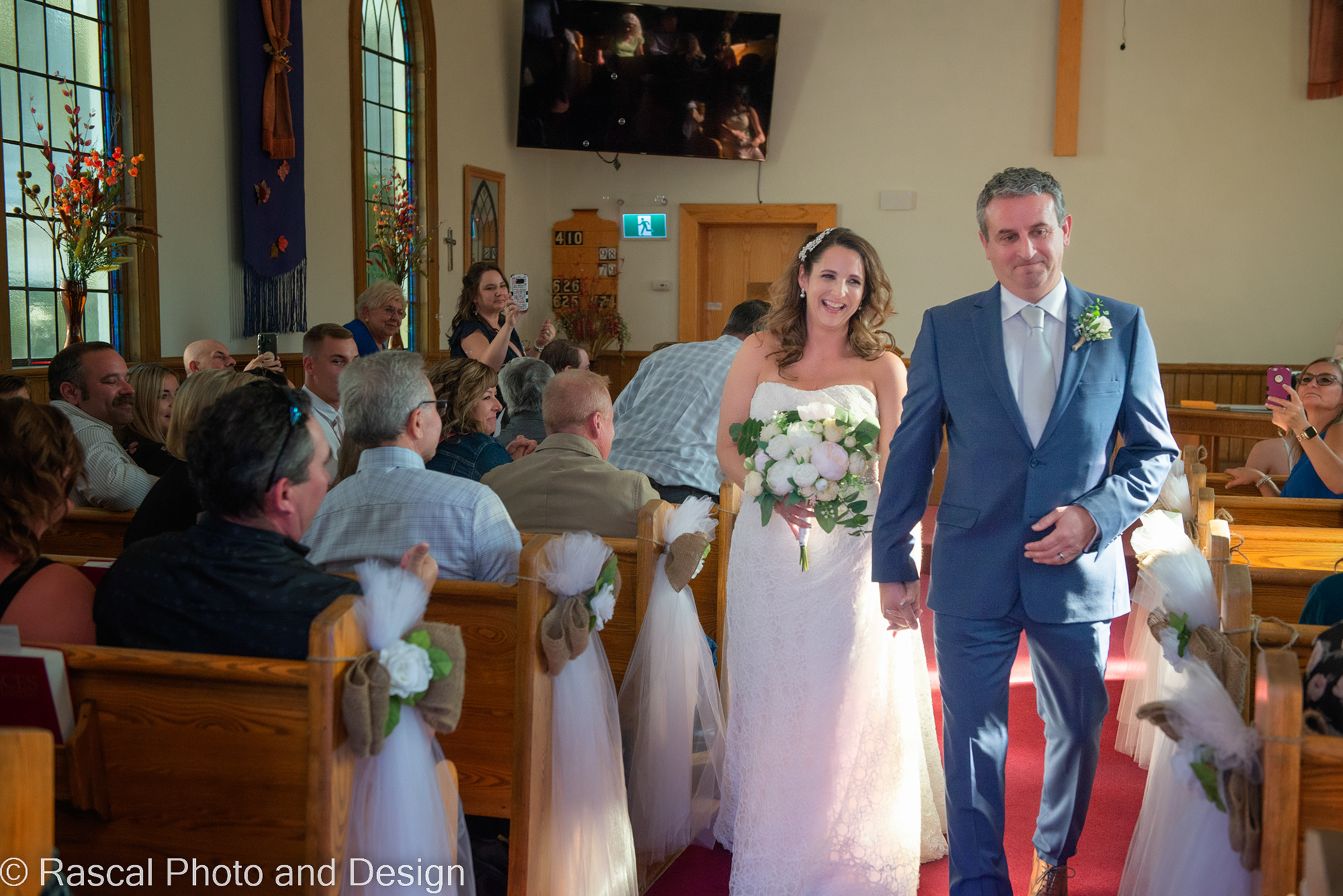 wedding ceremony at the Ralph Connor United Memorial Church in Canmore Alberta