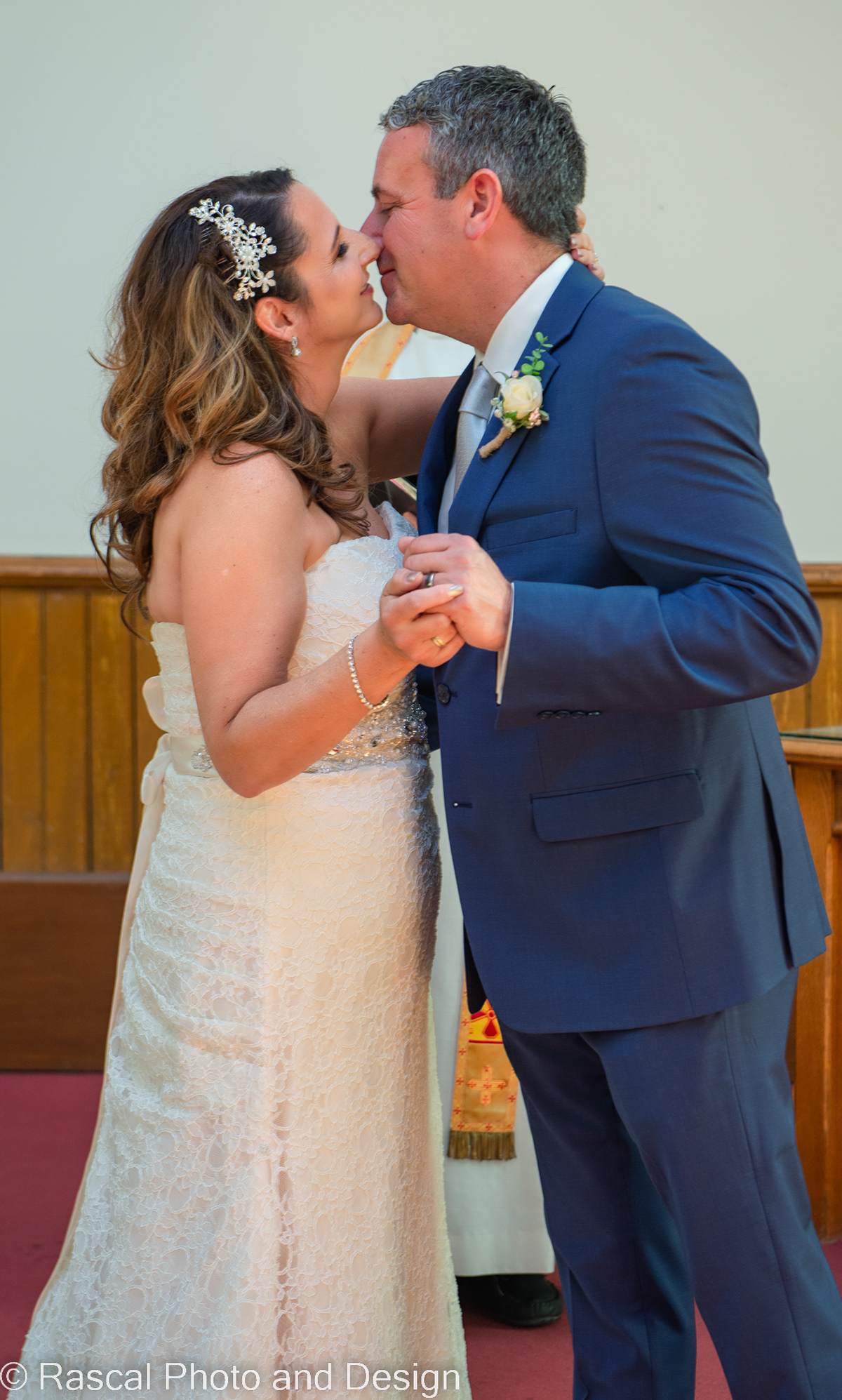 wedding ceremony at the Ralph Connor United Memorial Church in Canmore Alberta