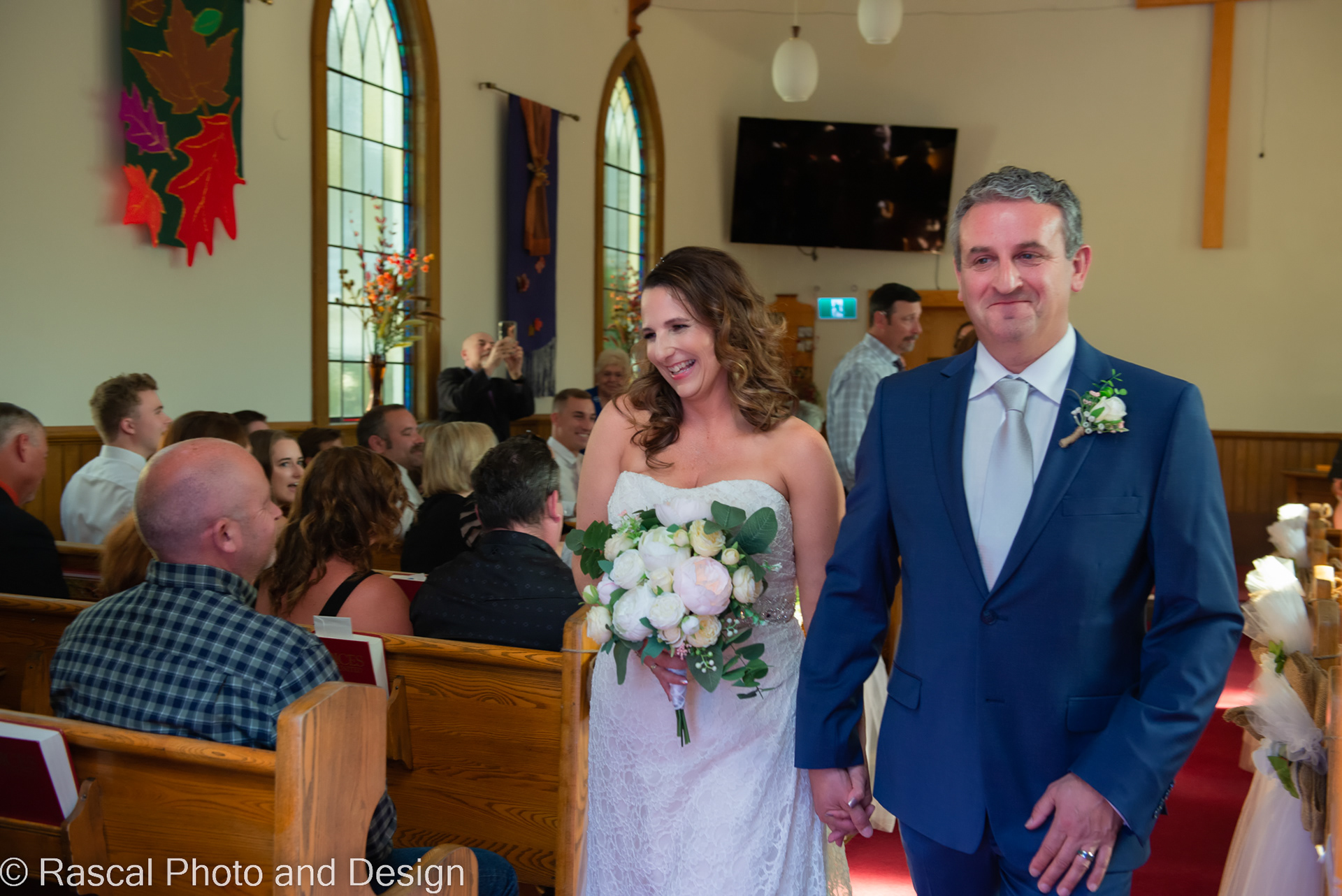 wedding ceremony at the Ralph Connor United Memorial Church in Canmore Alberta