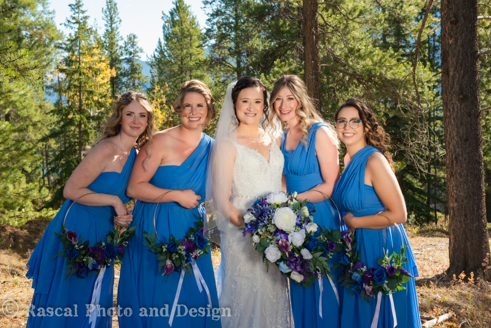 Wedding party at Nordic Centre in Canmore Alberta