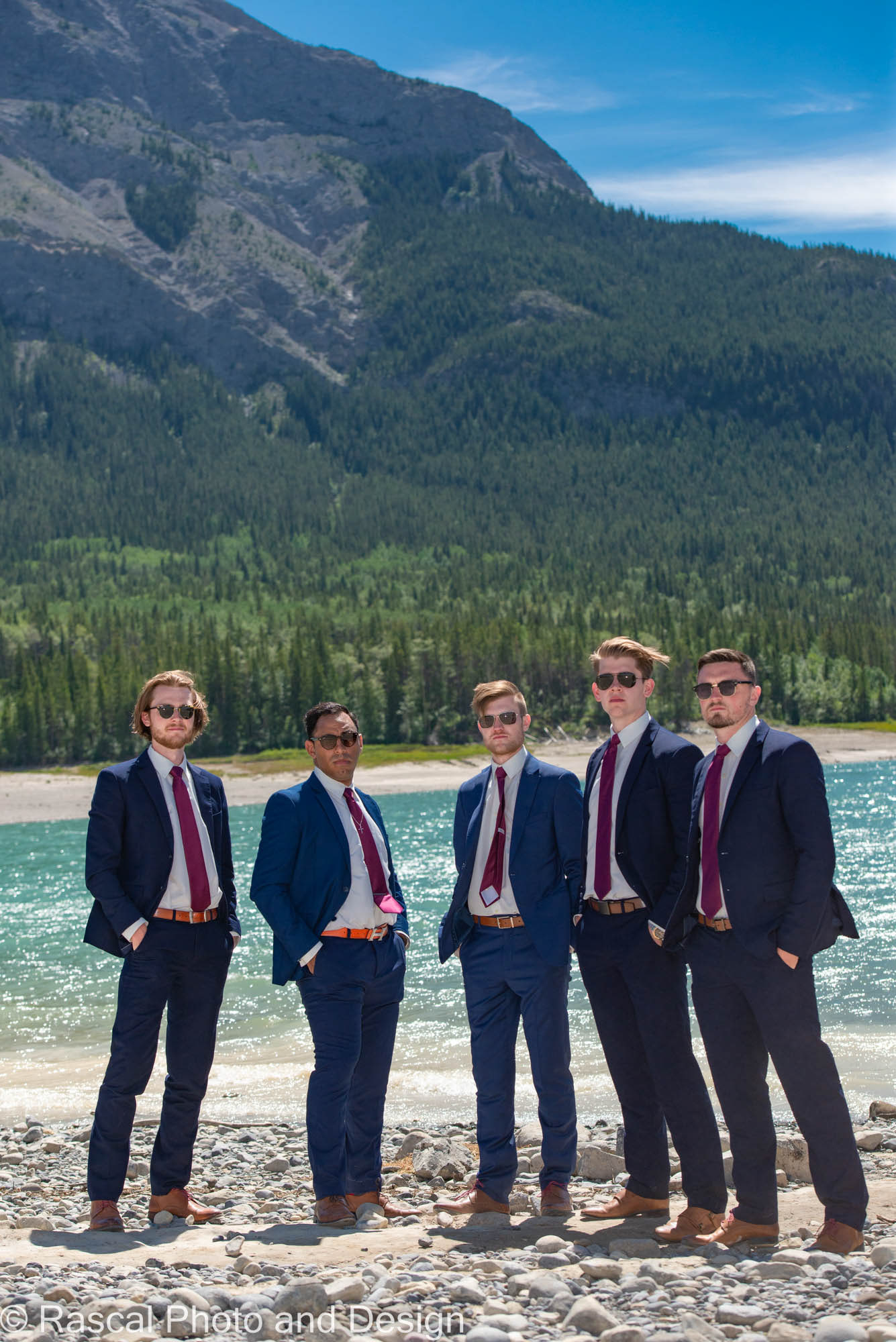 Wedding party at Barrier Lake Kananaskis