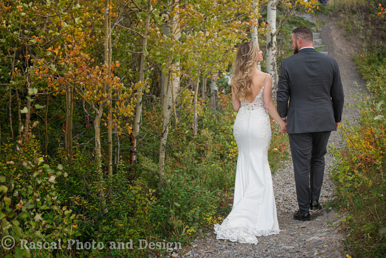Bride and Groom in Kananaskis Alberta