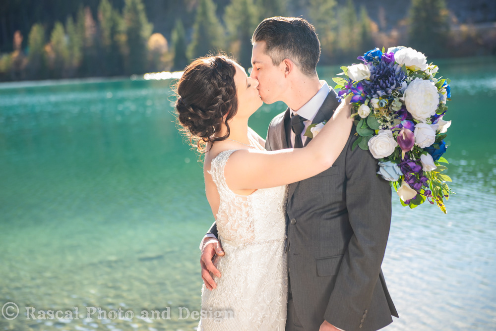 Bridal photography session at Nordic Centre in Canmore Alberta