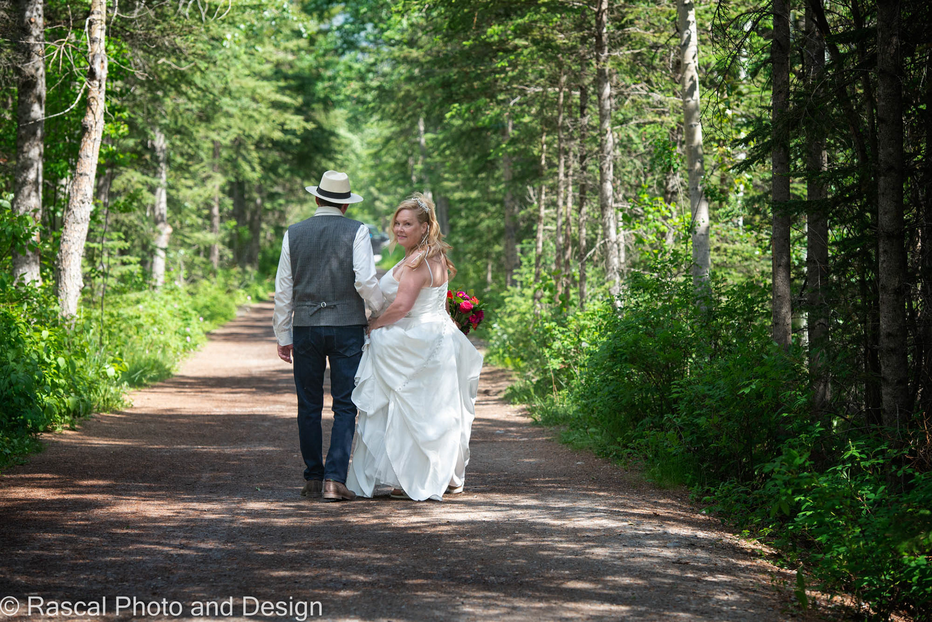 Bride and Groom in Canmore Alberta