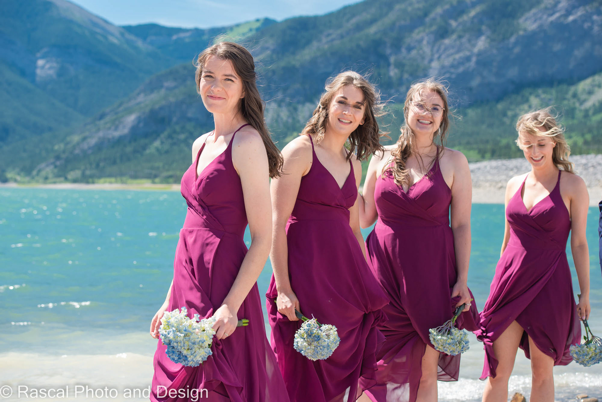 Wedding party at Barrier Lake Kananaskis