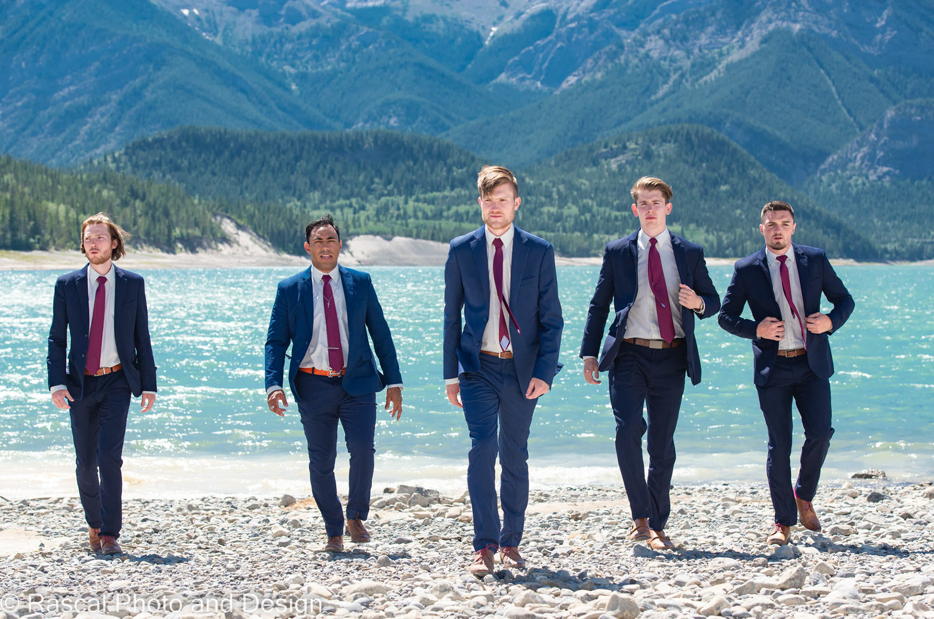 Wedding party at Barrier Lake Kananaskis