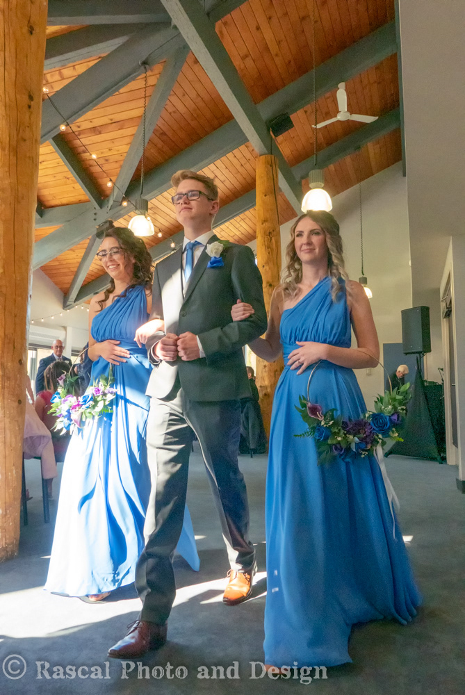 Wedding party at Nordic Centre in Canmore Alberta
